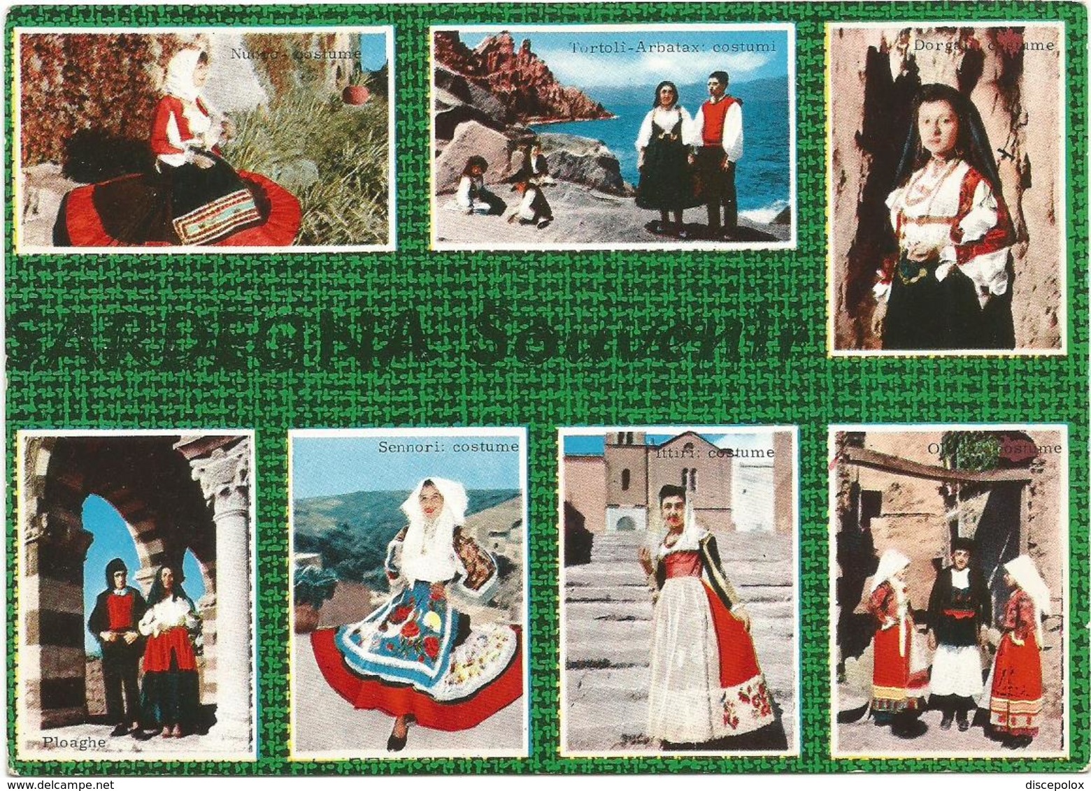V3218 Sardegna - Costumi Tipici - Folklore - Nuoro Tortolì Ittiri Dorgali Ploaghe Sennori / Non Viaggiata - Costumi