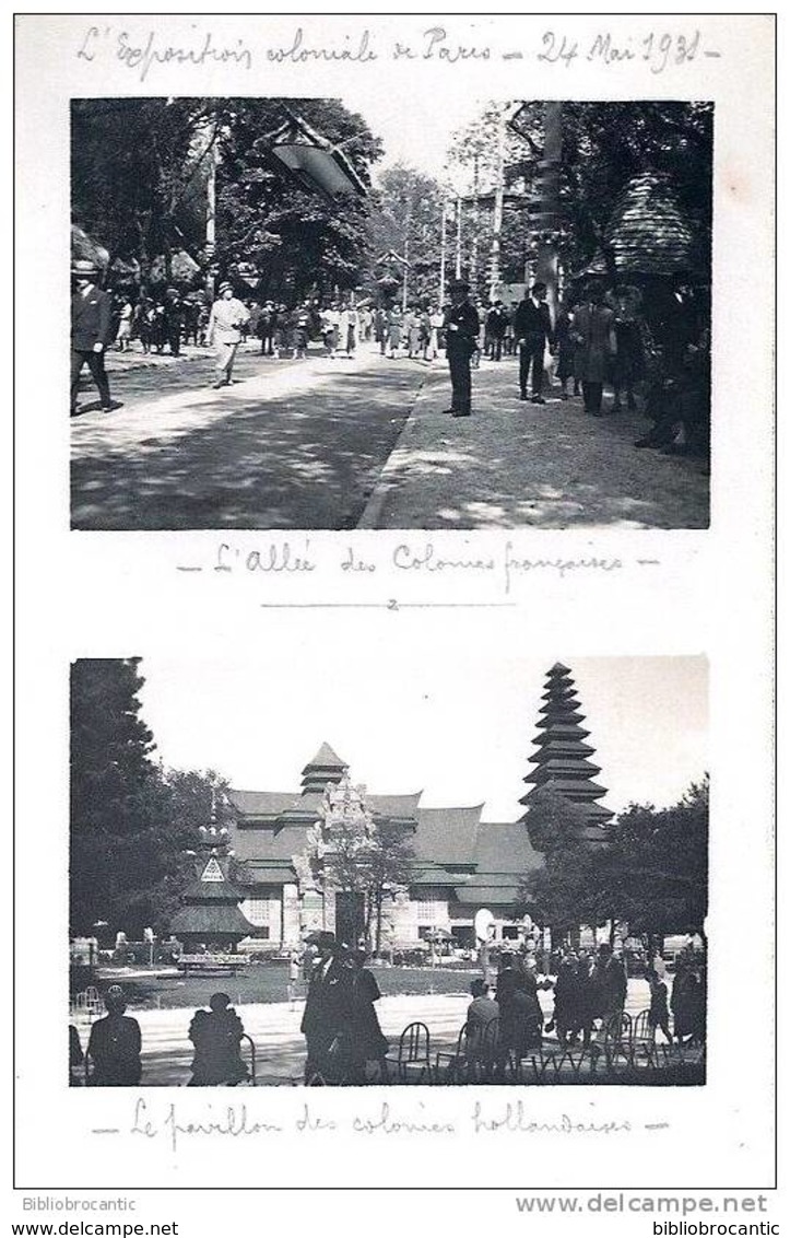 PARIS/EXPOSITION COLONIALE 24 MAI 1931 / 2CPA < Allée COLONIES FRANCAISES + PAVILLON  COLONIES HOLLANDAISES - Expositions