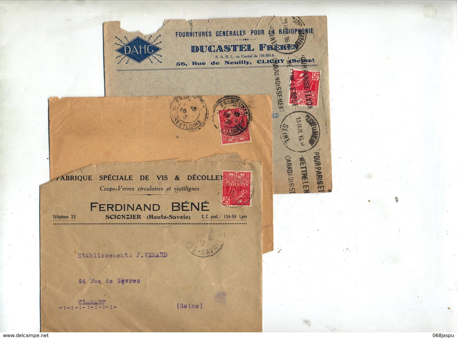 Lot 9 Lettre Cachet Flamme Sur Exposition Coloniale à Voir - Manual Postmarks