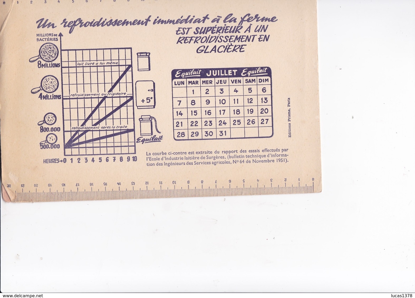 REFROIDISSEMENT IMMEDIAT A LA FERME / EQUILAIT  / JUILLET - Produits Laitiers