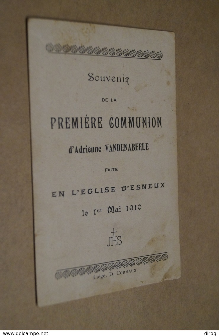 Esneux, Lot De 3 Faire-parts De Communion,Famille Vandenabeele 1907-1910-1914 - Communion