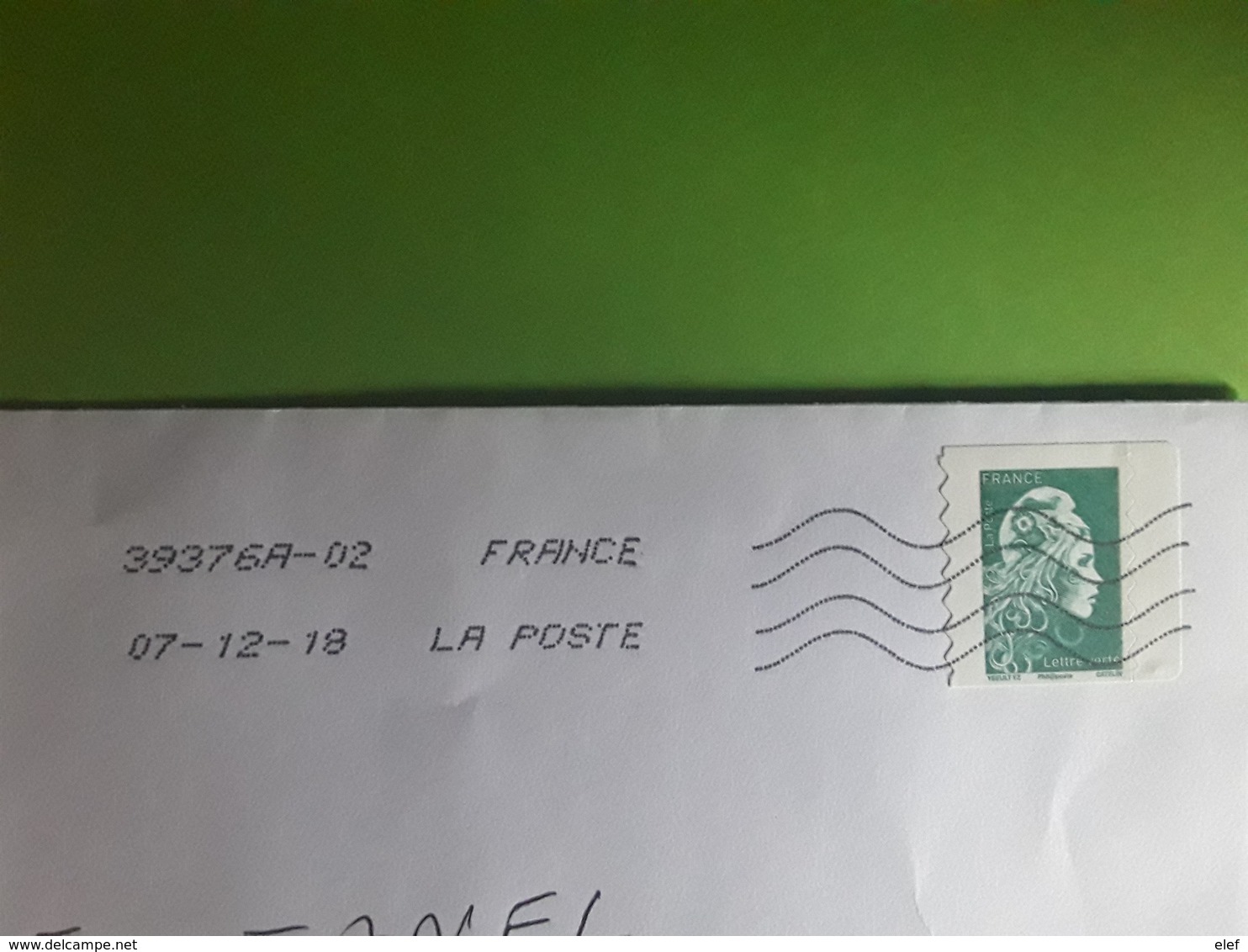 France, Lettre Verte Avec Marianne L' Engagée   De Carnet , Obl 2018 TB - 2018-2023 Marianne L'Engagée