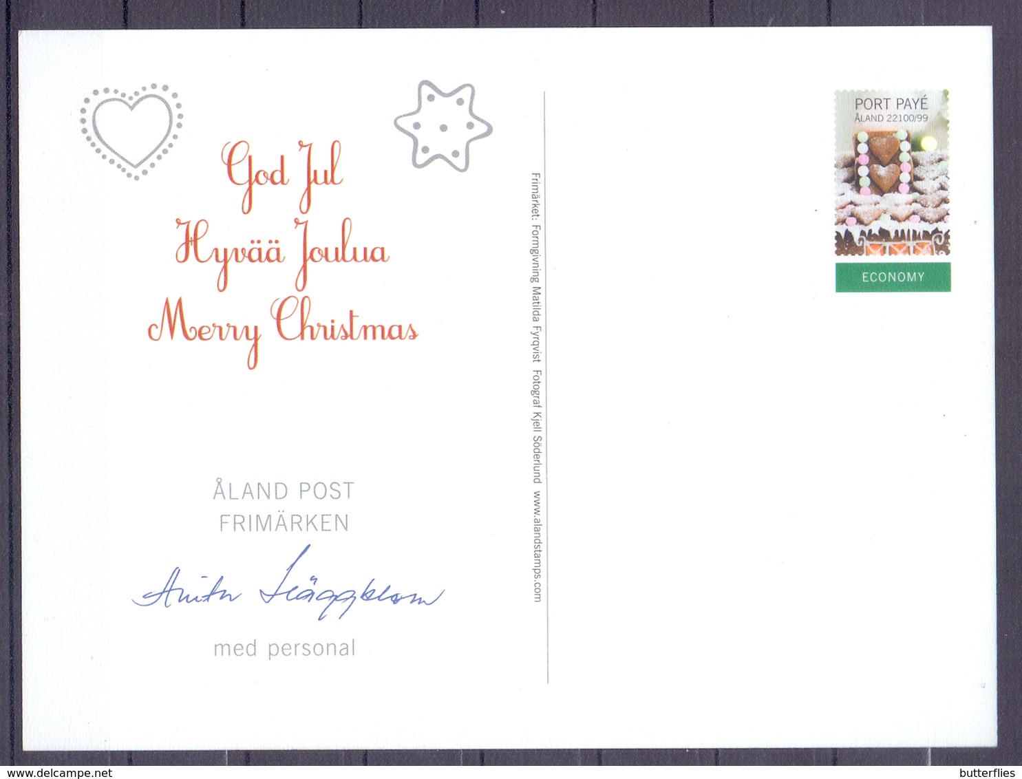 Aland - 2018 - Wenskaart - Kerst - 9 - 10 - 2017 - Cartes-maximum (CM)