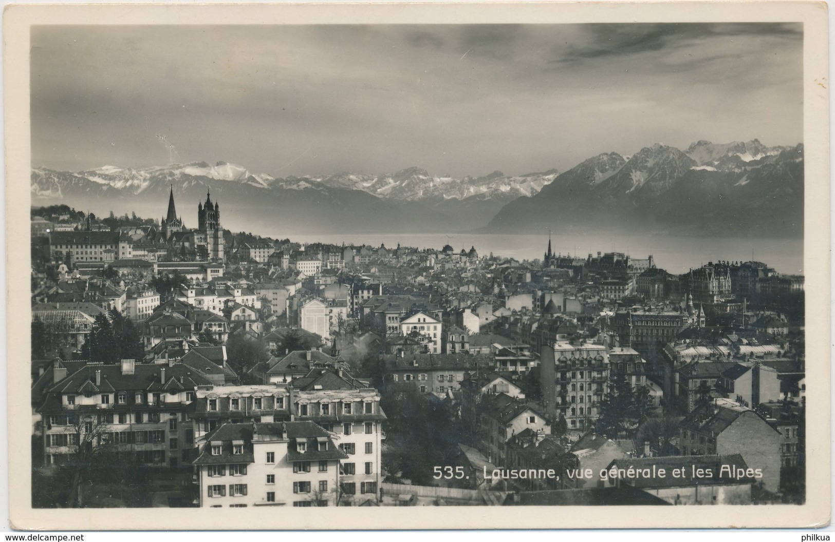 1933 Lausanne - Vue Générale Et Lel Alpes - Lausanne
