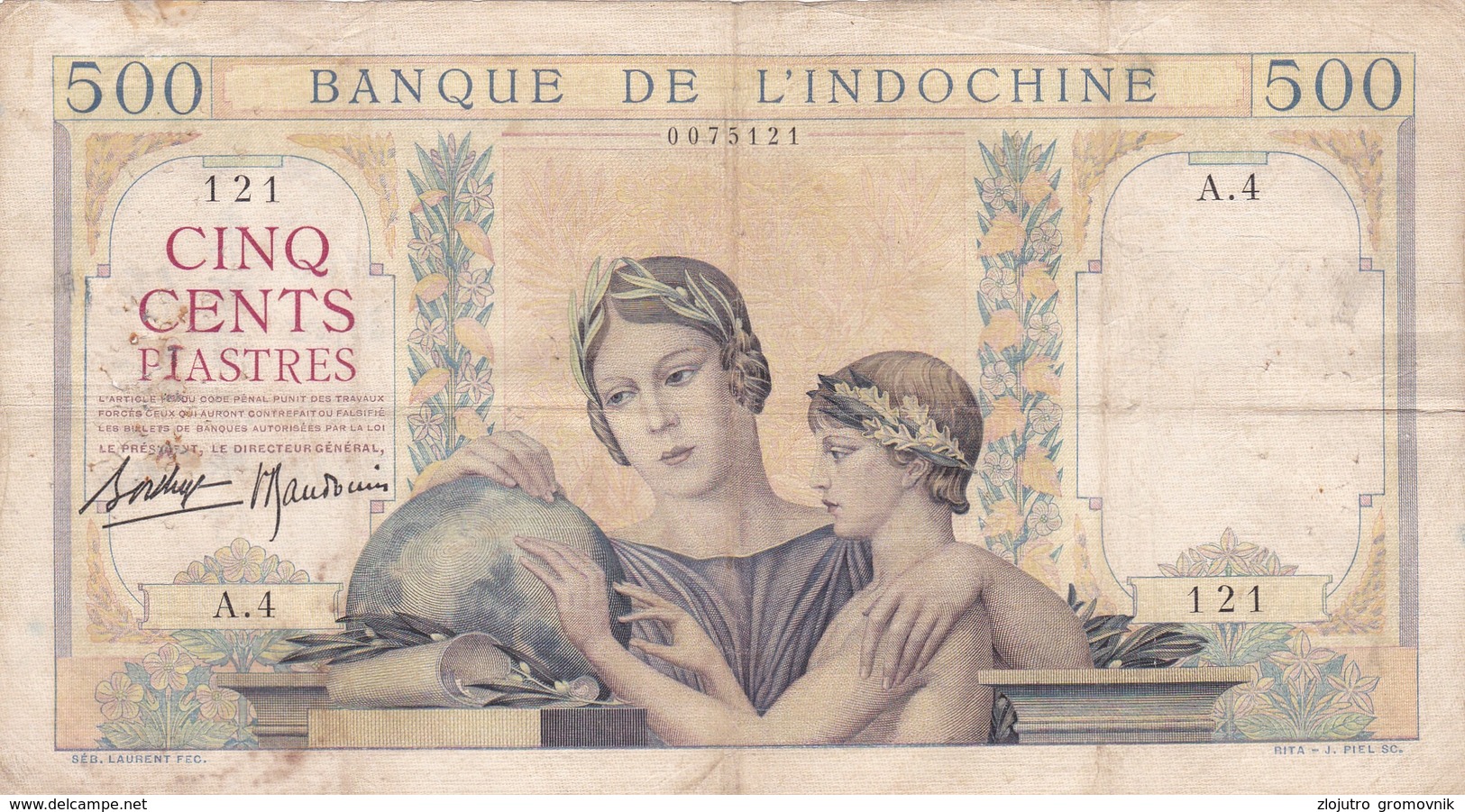 French INDOCHINA 500 Piastres  !!! - Indochine