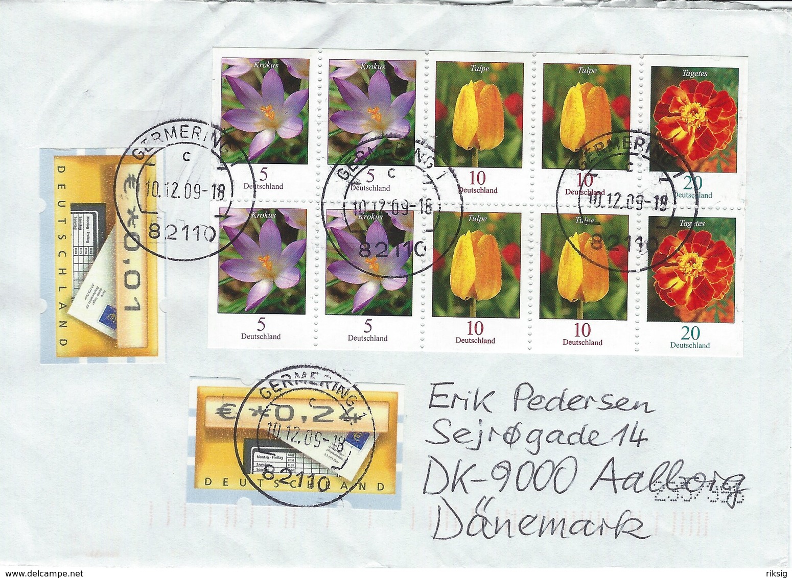 Flowers On Cover. Germany. Sent To Denmark. H-1411 - Other & Unclassified