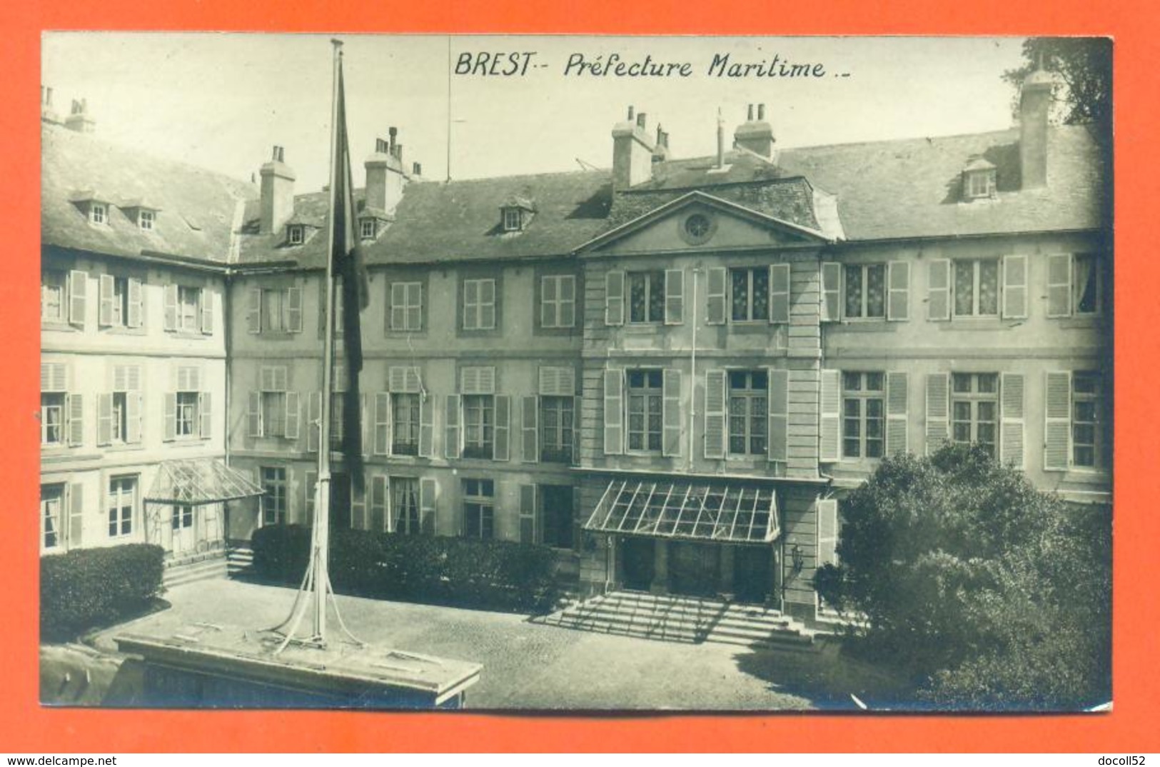 CPA  CARTE PHOTO Brest " Préfecture Maritime " Archives Daniel Delboy - Brest