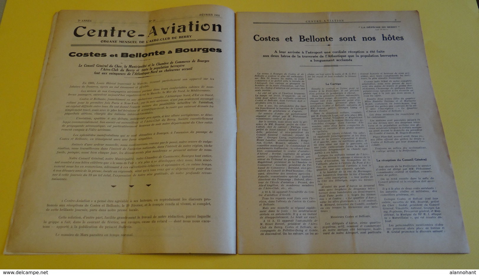 CENTRE-AVIATION ORGANE MENSUEL DE L'AERO - CLUB DU BERRY - Vliegtuig