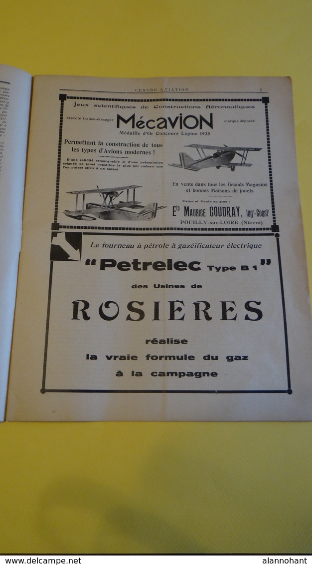 CENTRE-AVIATION ORGANE MENSUEL DE L'AERO - CLUB DU BERRY - Avion