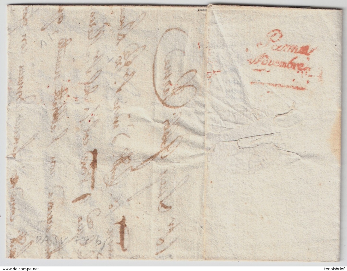 1812, " RAUME D' ITALIE - PAR - PLAISANCE " Tres Claire  , #a1531 - Entry Postmarks