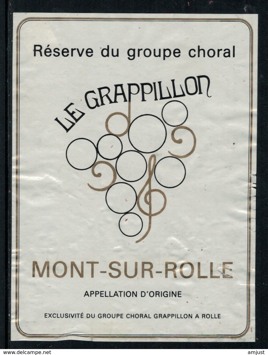 Rare // Etiquette De Vin // Musique // Mon-sur-Rolle, Groupe Choral "Grappillon à Rolle - Musique