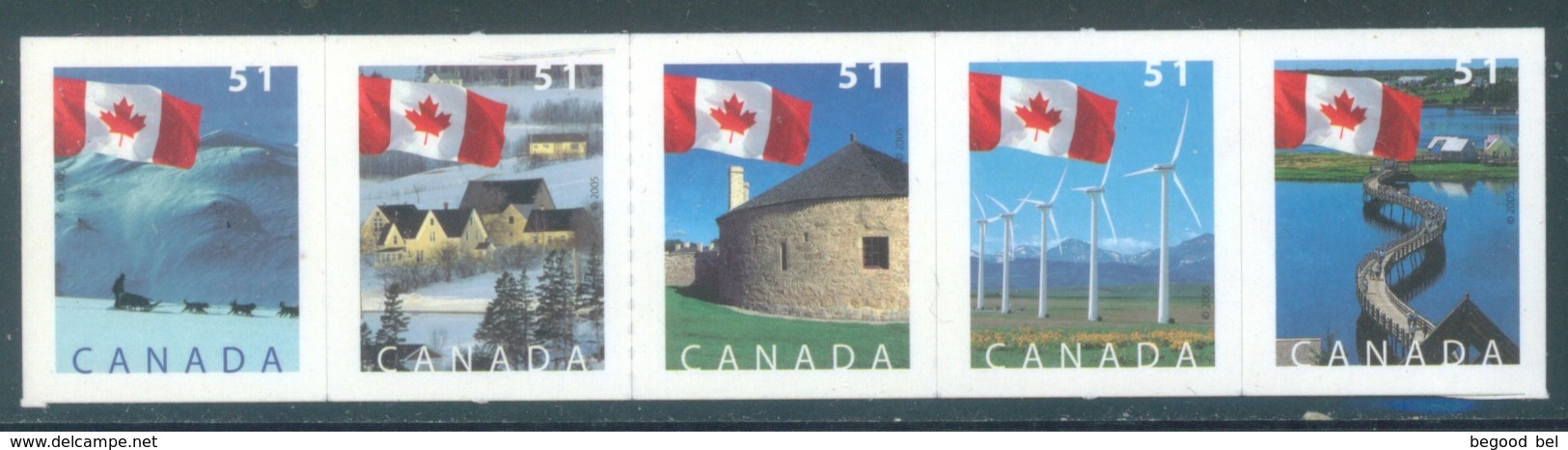 CANADA  - MNH/*** LUXE - 2005 - FLAGS AND LADSCAPES  - Yv 2190-2194 - Lot 18501 - Unused Stamps