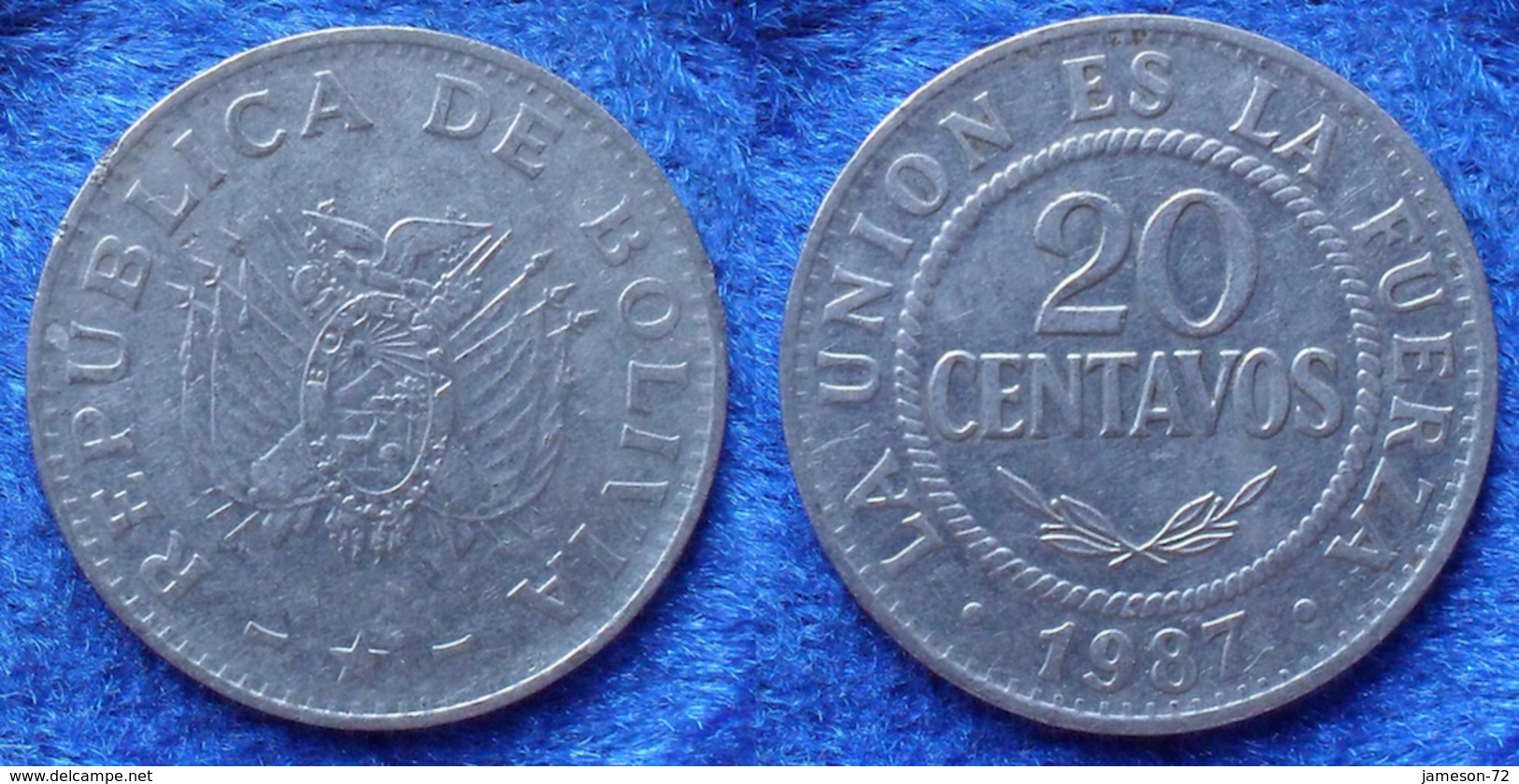 BOLIVIA - 20 Centavos 1987 KM# 203 Monetary Reform (1987) - Edelweiss Coins - Bolivia