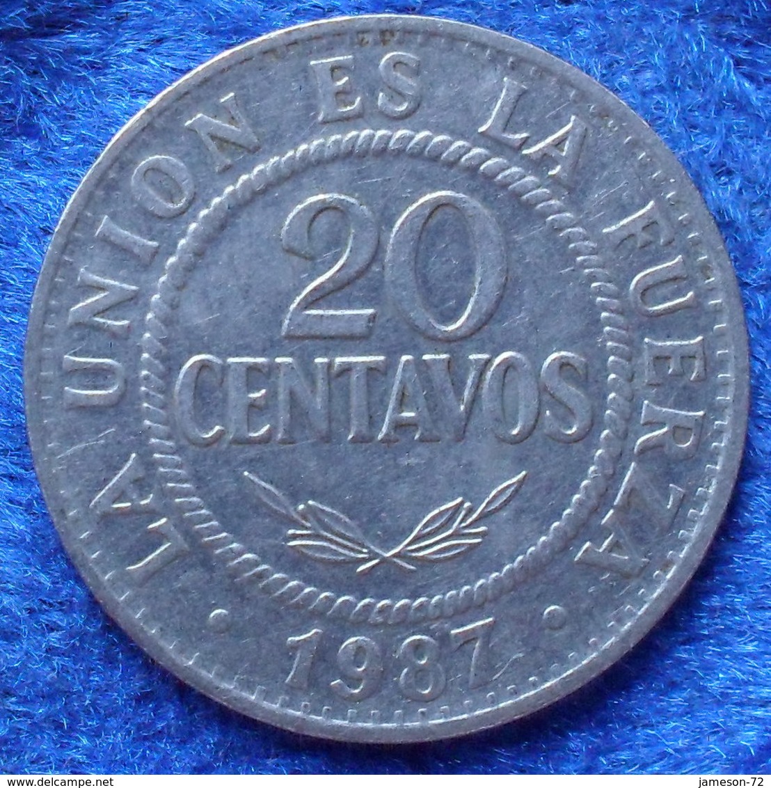 BOLIVIA - 20 Centavos 1987 KM# 203 Monetary Reform (1987) - Edelweiss Coins - Bolivia
