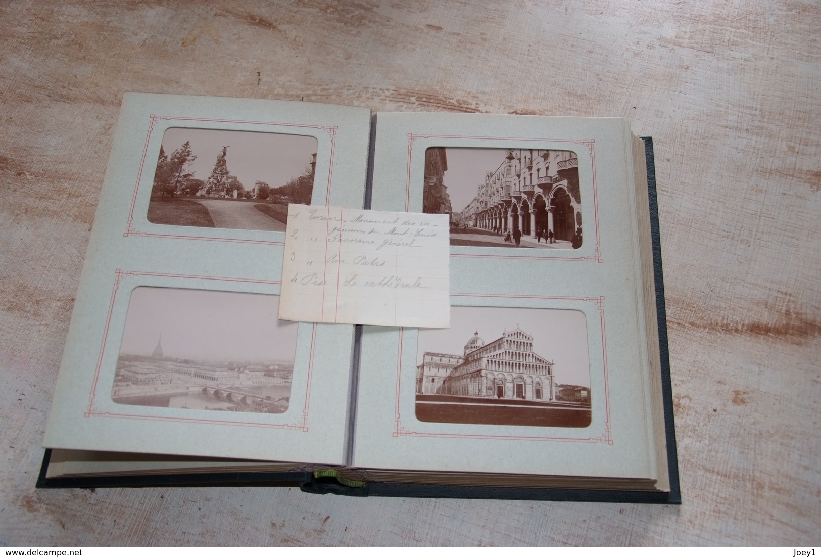 Magnifique album photo 1900,Nice,Monte Carlo,Florence,Turin,Naples,Venise,Pise,Padoue, avec vues animées