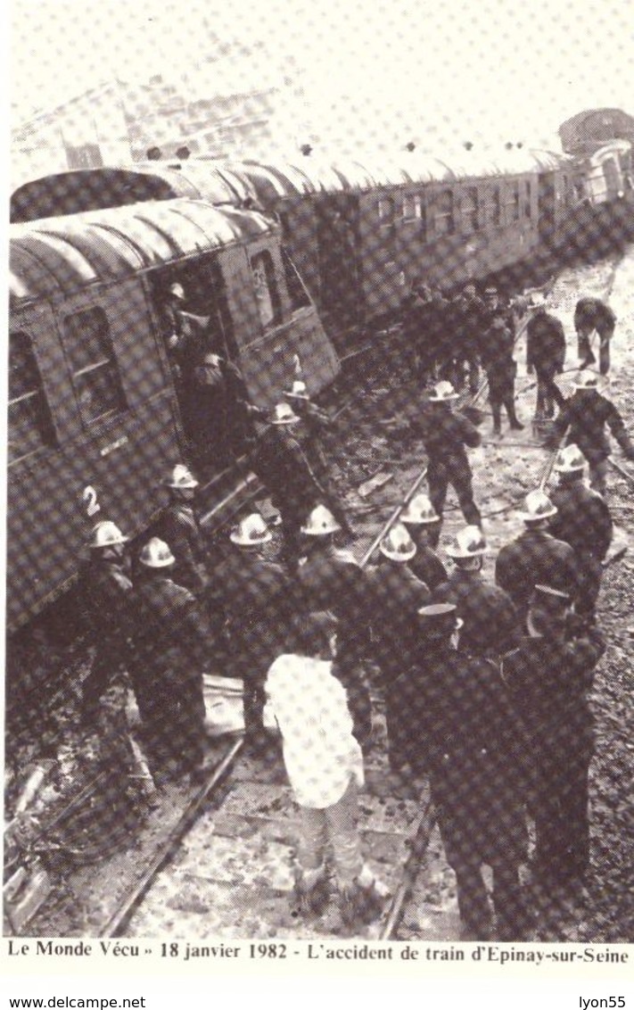 Le Monde Vécu  Carte Numérotée 229 18 Janvier 1982 L'accident De Train D'Epinay Sur Seine - Histoire