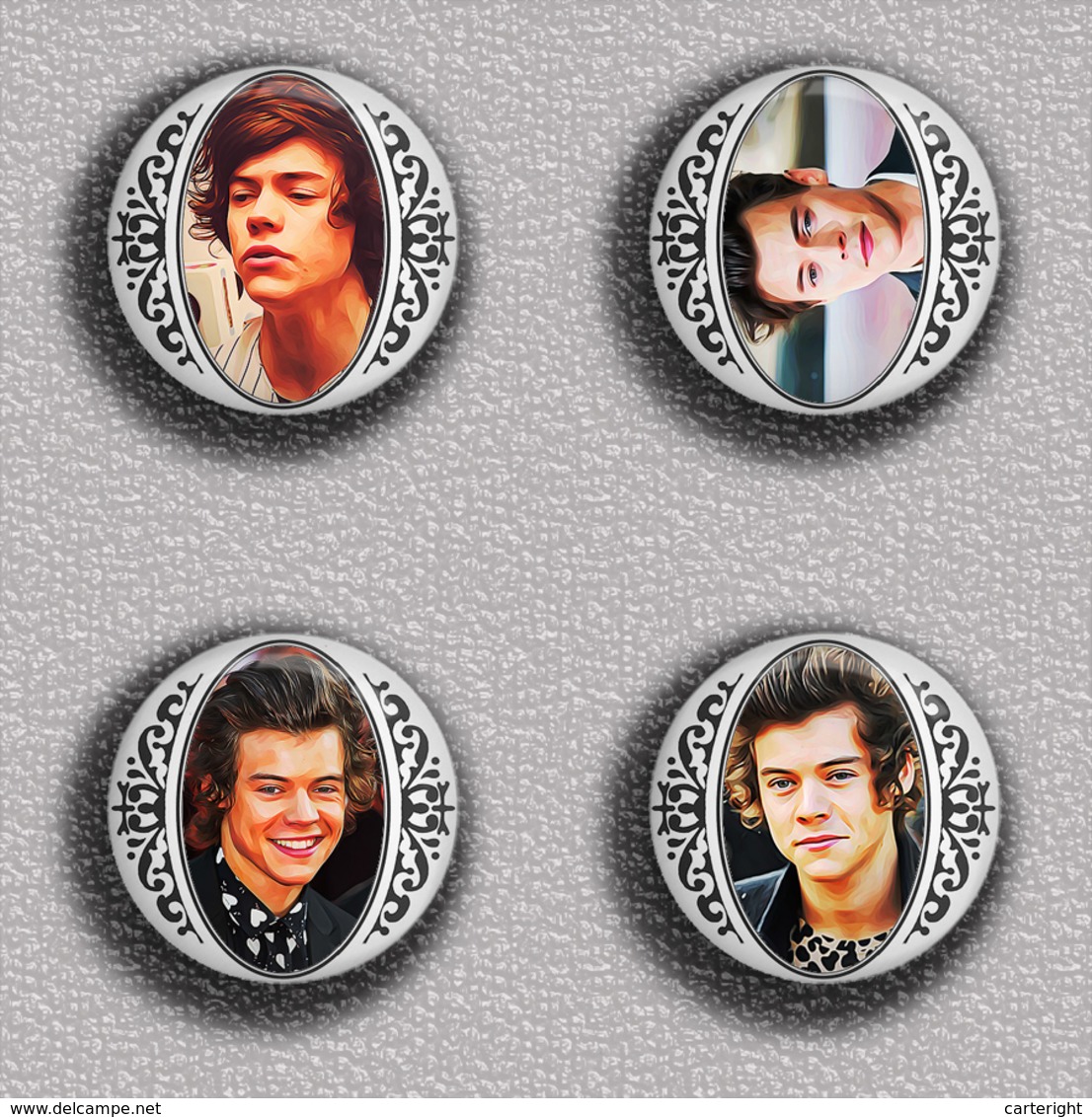 35 X Harry Styles Music Fan ART BADGE BUTTON PIN SET 7 (1inch/25mm Diameter) - Musique