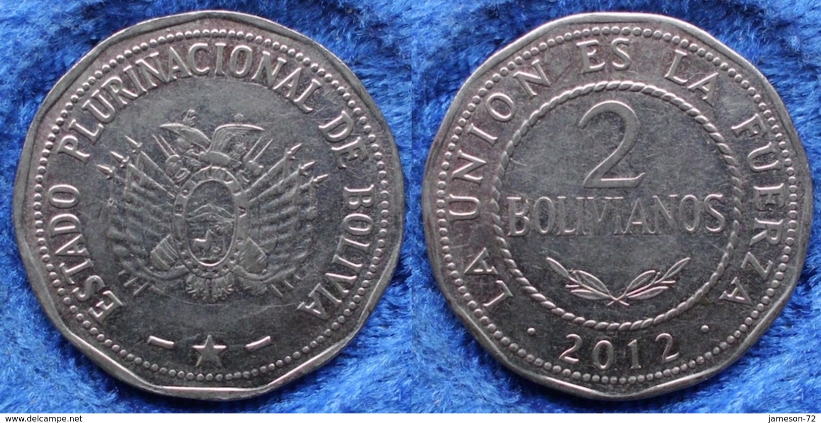 BOLIVIA - 2 Bolivianos 2012 KM# 218 Monetary Reform (1987) - Edelweiss Coins - Bolivie