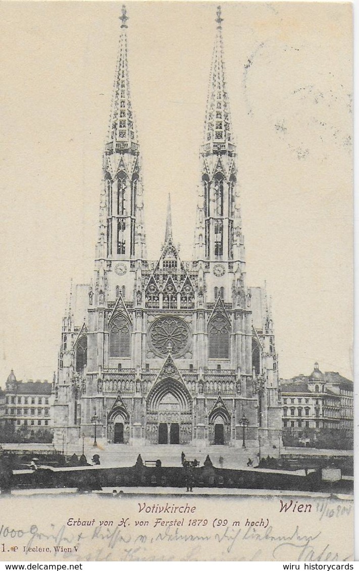 AK 0096  Wien - Votivkirche / Verlag Leclerc Um 1904 - Kirchen