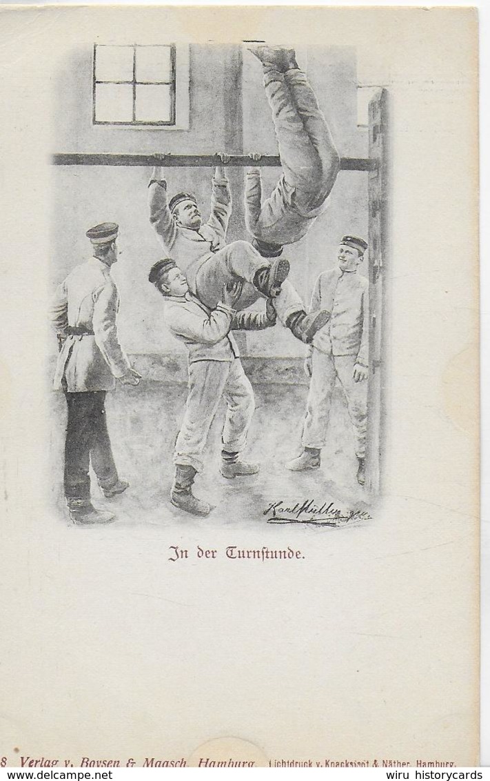 AK 0096  Deutsche Reichspost - In Der Turnstunde / Künstlerkarte V. Karl Müller Um 1912 - Manöver