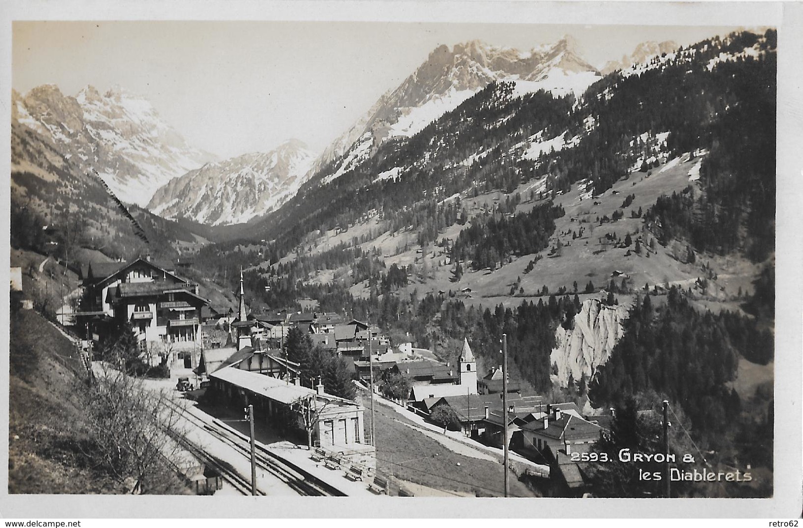 GRYON → Belle Carte Postale De La Gare Ca.1930 - Gryon