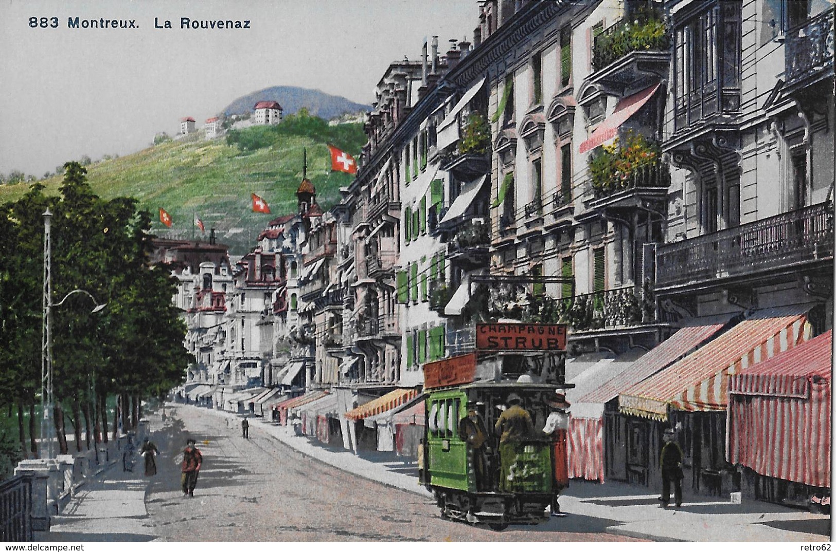 MONTREUX → La Rouvenaz Avex Tram, Ca.1920 - Montreux