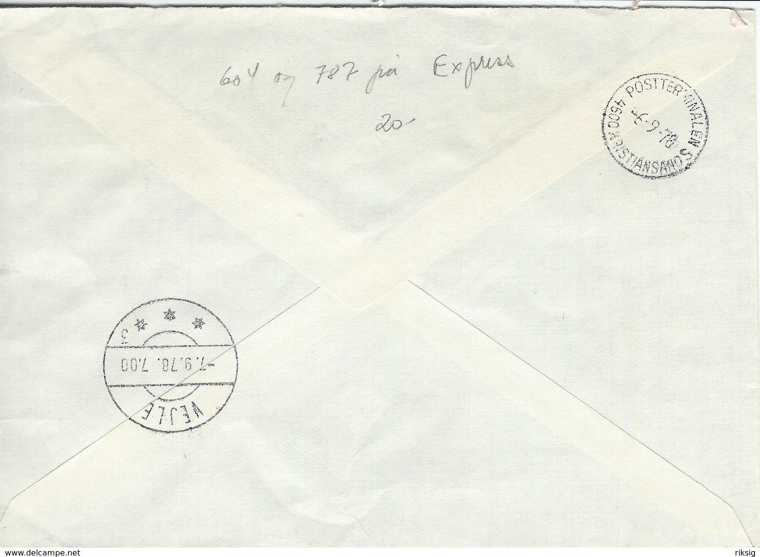 Norway  -  Express Cover Sent To Denmark 1978   H-1419 - Other & Unclassified