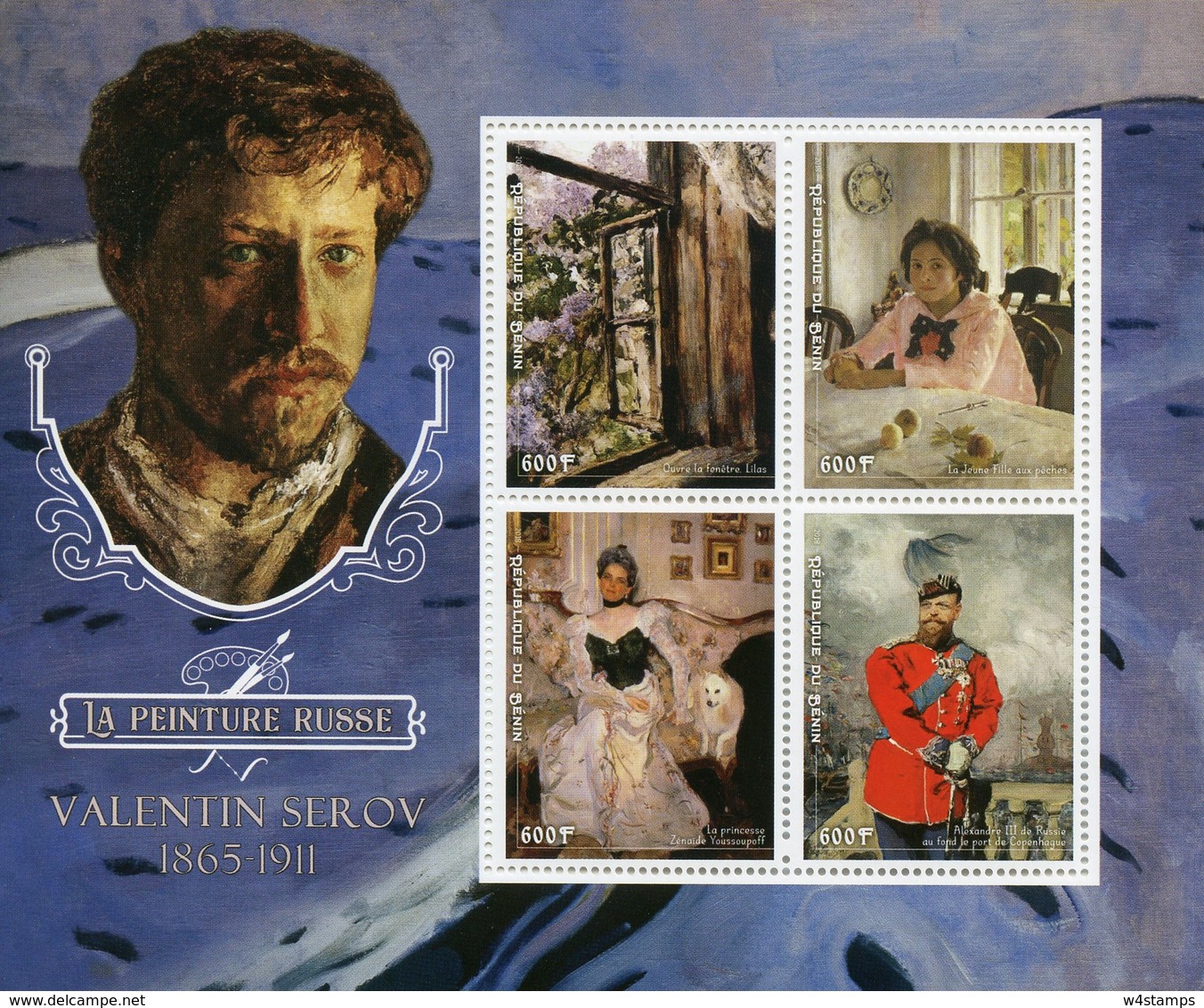 Benin 2018 MNH Valentin Serov Russian Painter 4v M/S Portraits Russian Art Paintings Stamps - Other & Unclassified