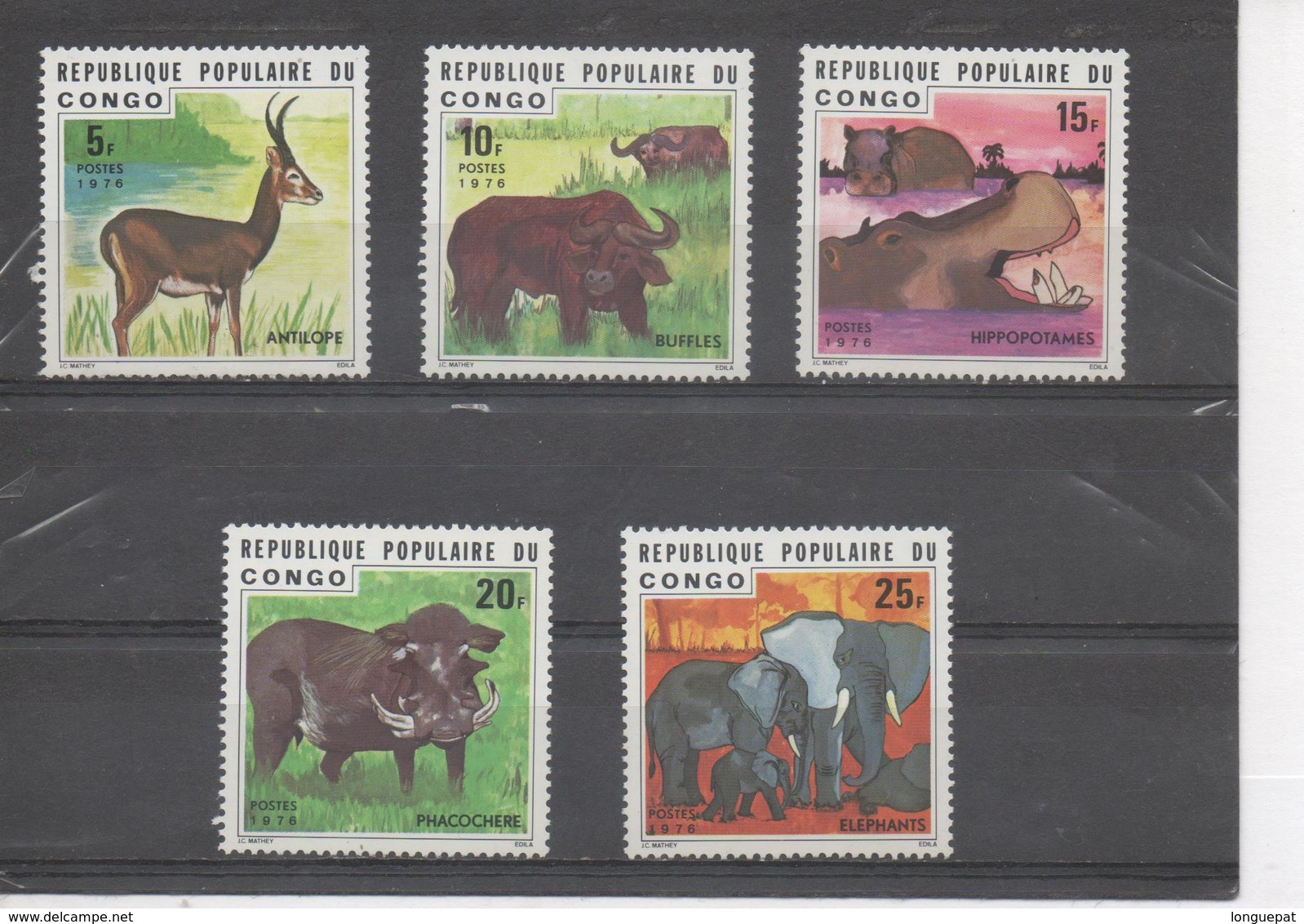 CONGO - Faune - Animaux Sauvages : Antilope, Buffles, Hippopotames, Eléphants - Neufs