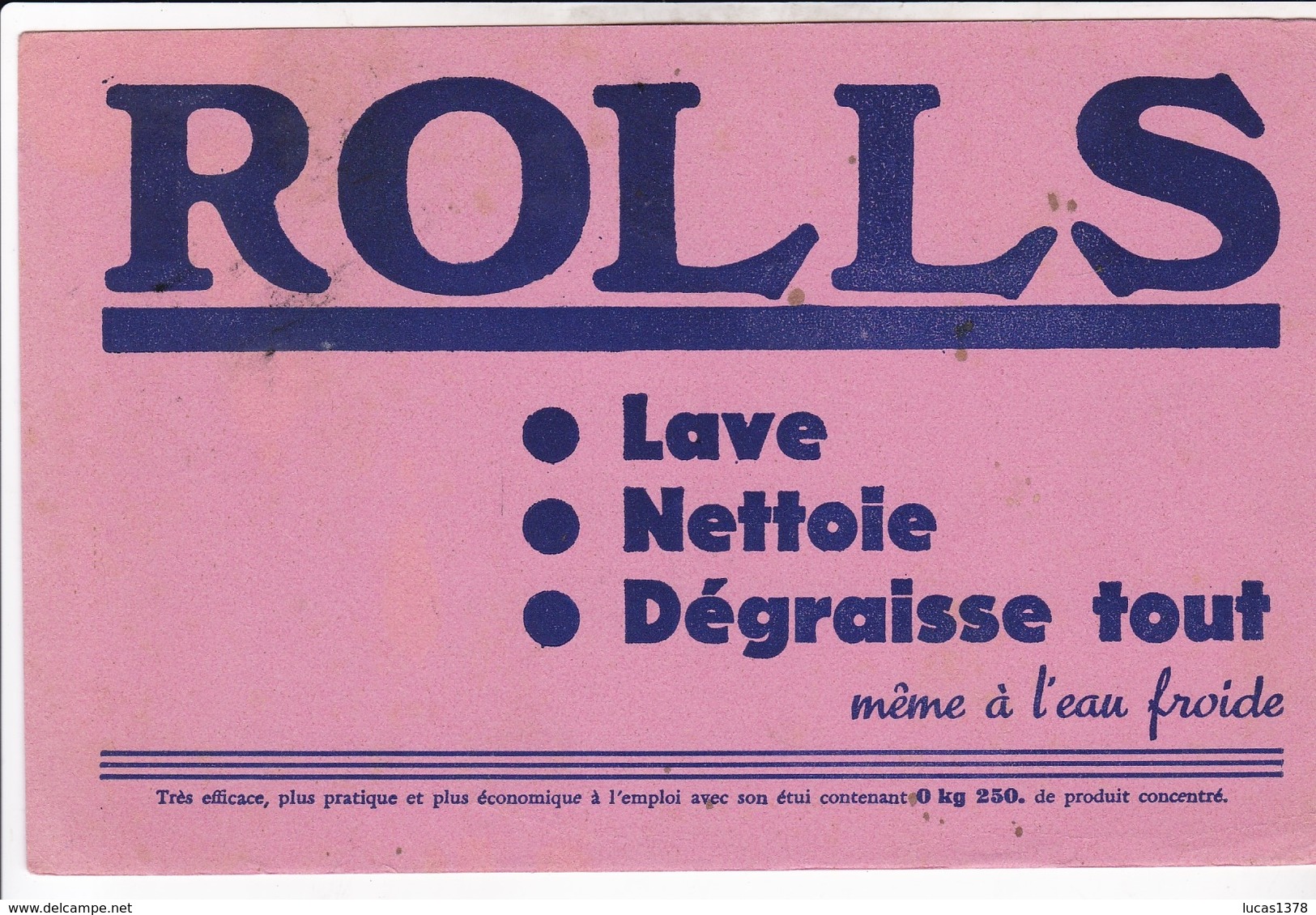 ROLLS / LAVE / NETTOIE / DEGRAISSE - Limpieza