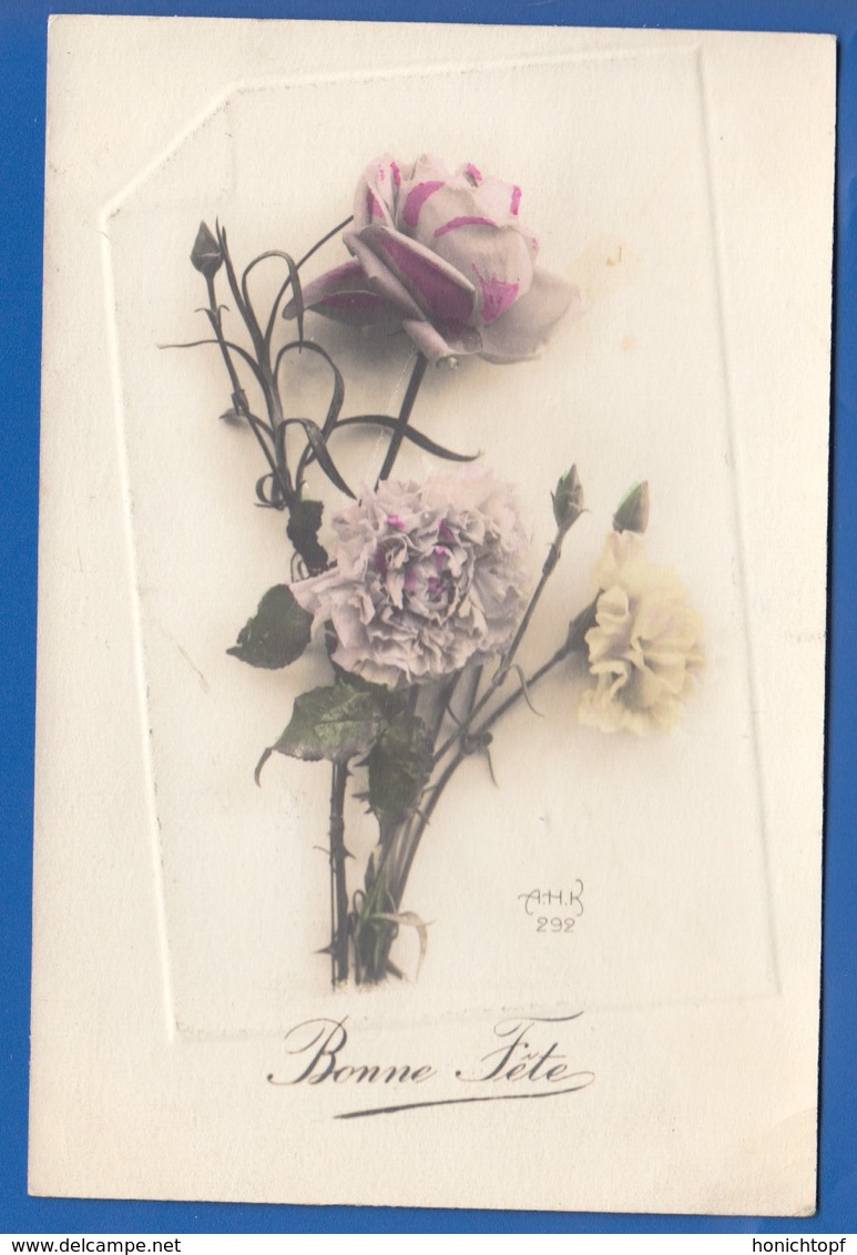 Blumen; Fleurs; Bonne Fete; Verlag AHK 292; 1912 - Blumen