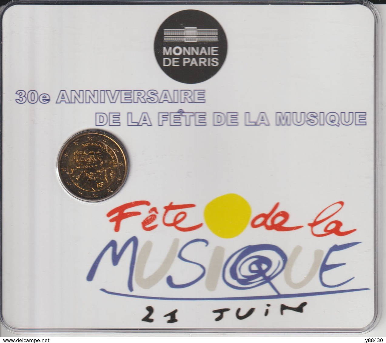 FRANCE - 2011 - Pièce De 2.€ - BU - FÊTE DE LA MUSIQUE - Sous Blister Scellé - 2 Scannes - France