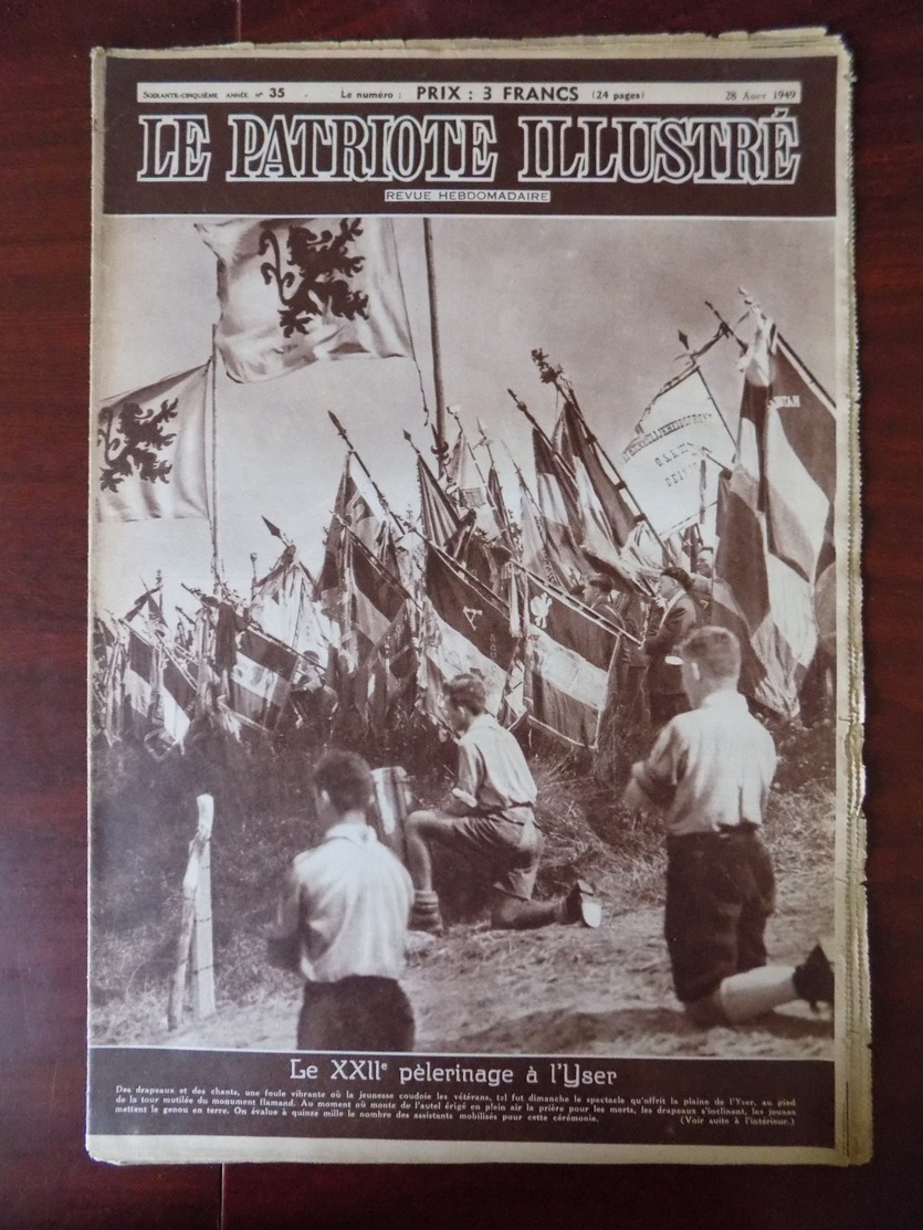 Le Patriote Illustré N° 35 - XXIIè Pèlerinage à L'Yser - Hôtel D'Hane-Steenhuyse à Gand  - Le Cortège Des Géants D'Ath.. - 1900 - 1949