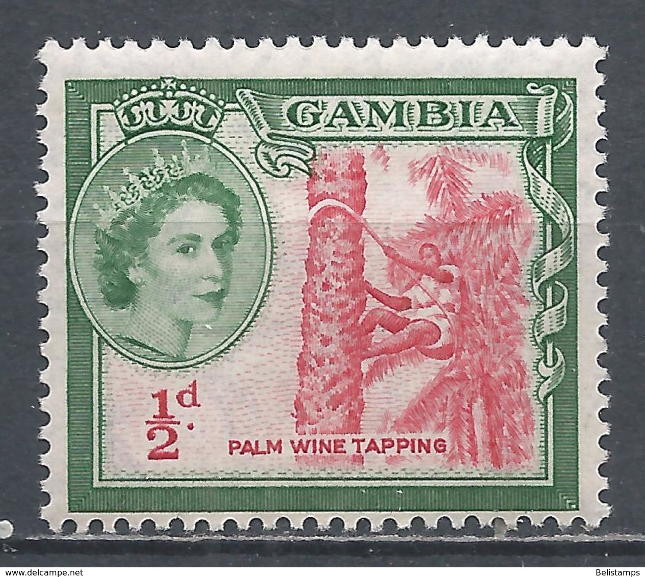 Gambia 1953. Scott #153 (M) Palm Wine Tapping * - Gambia (...-1964)