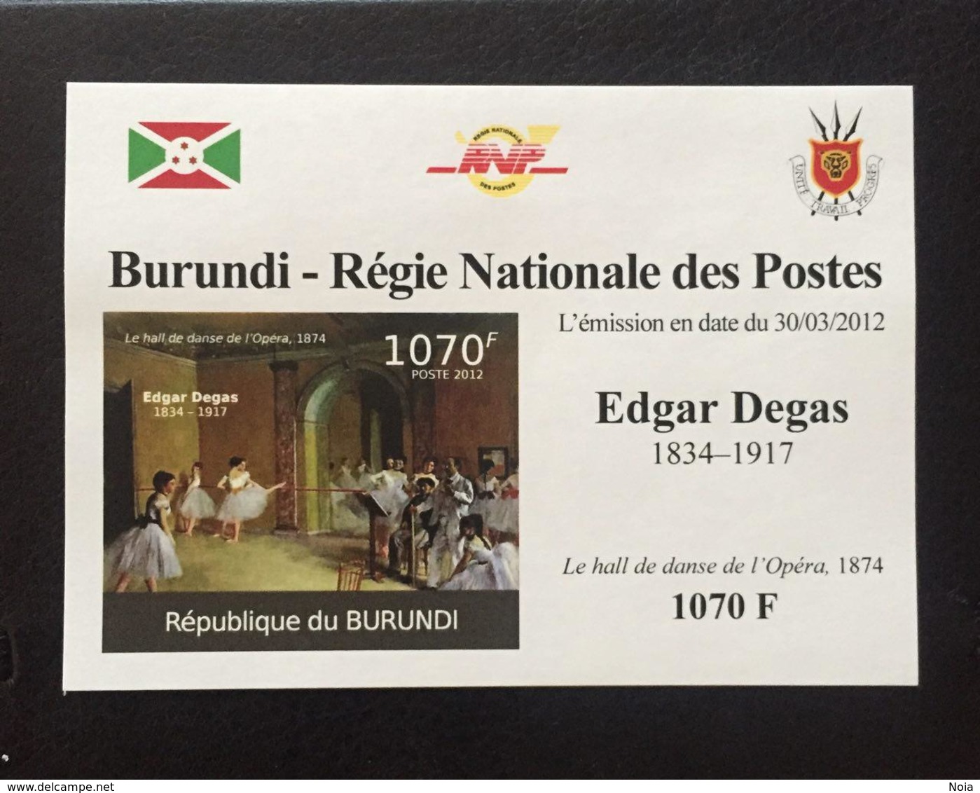 BURUNDI. 2012. DEGAS. MNH (B1301C) - Impressionisme