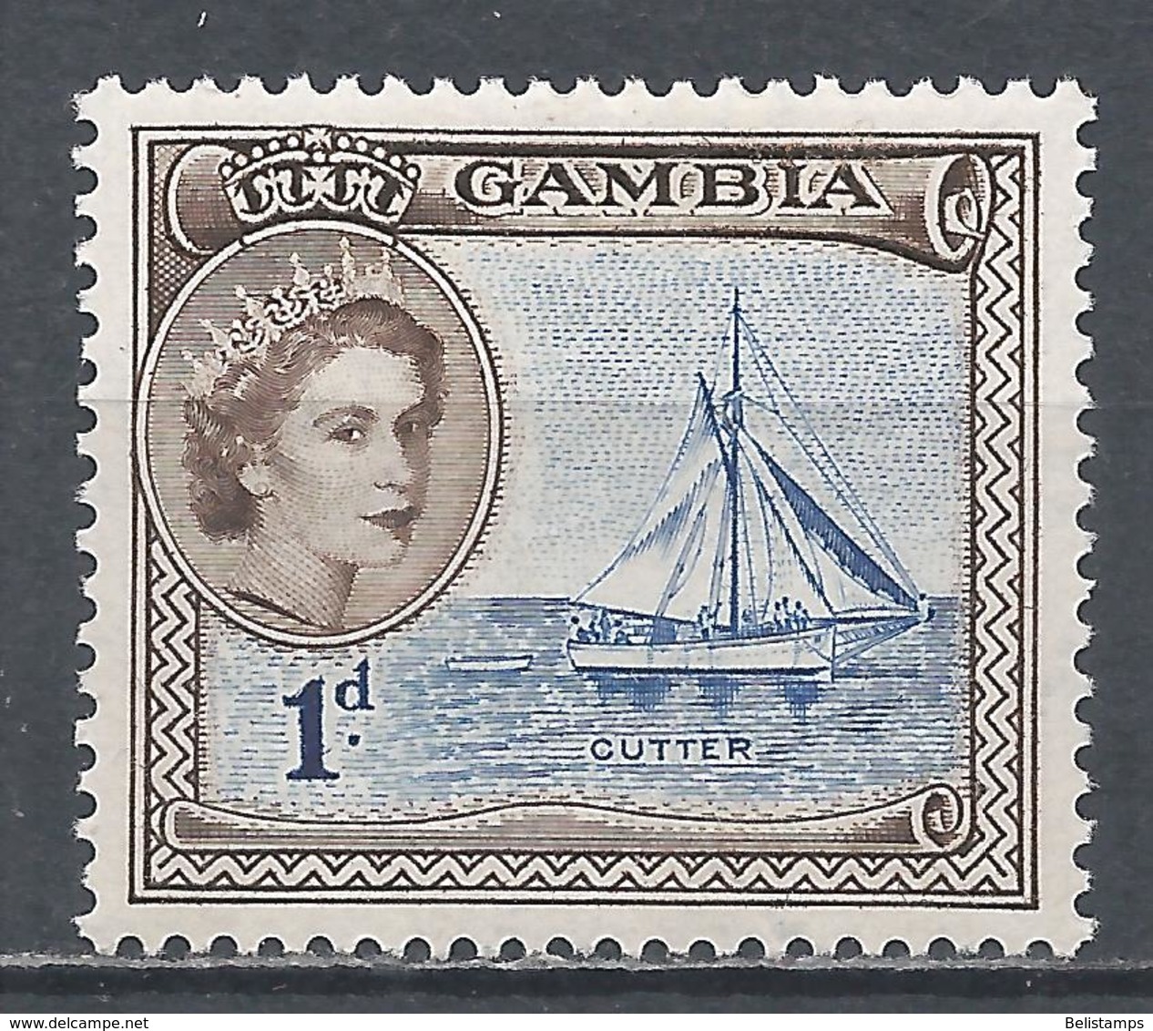 Gambia 1953. Scott #154 (M) Pal Wine Tapping * - Gambia (...-1964)