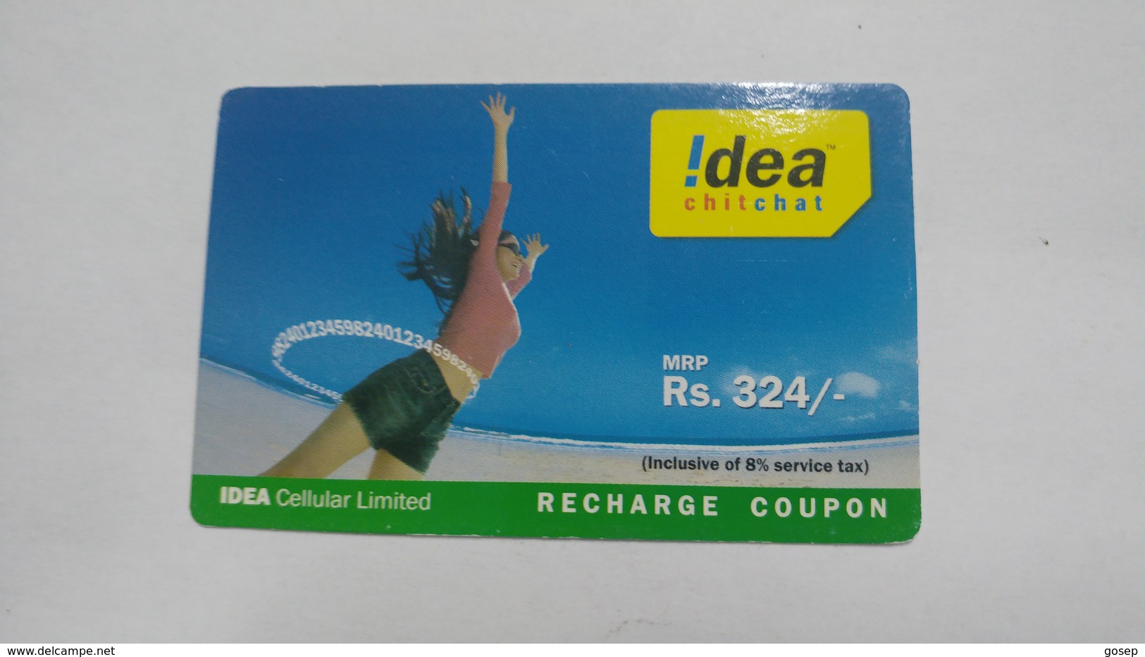 India-idea-full Talktime-card-(35e)-(rs.324)-(9256842361735295)-(new Delhi)-()-card Used+1 Card Prepiad Free - India