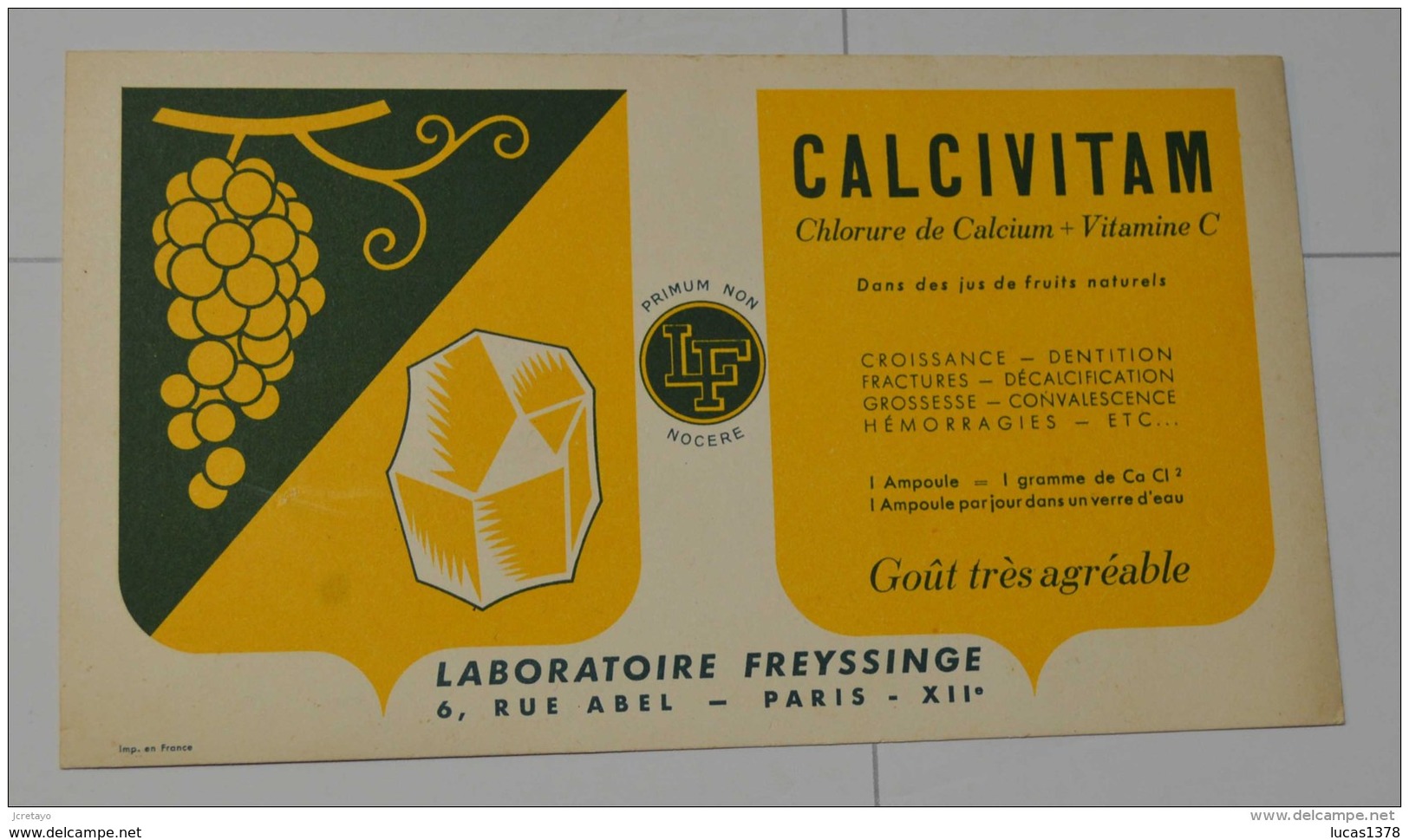 CALCIVITAM / LABORATOIRE FREYSSINGE - Produits Pharmaceutiques