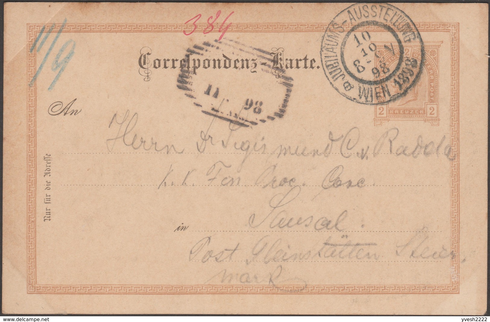 Autriche 1898. Entier Postal Commémoratif, Exposition Jubilaire. Brauherren-Verein, Association Des Brasseurs - Bier