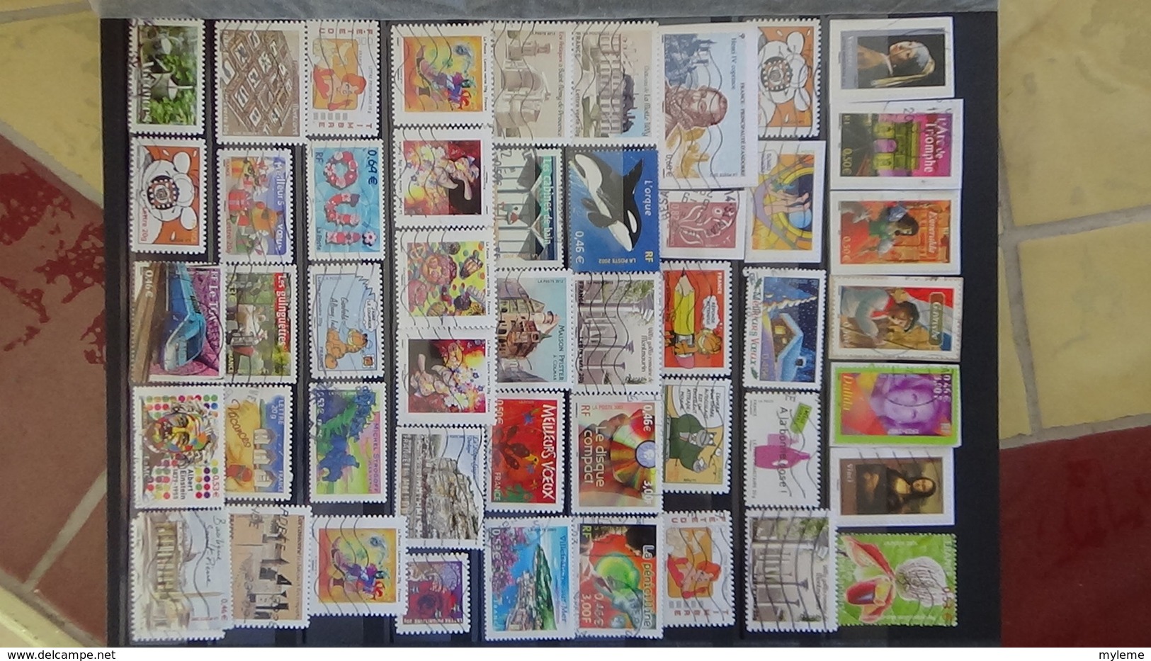 Timbres oblitérés de France dont très grande majorité en euros. A saisir !!!