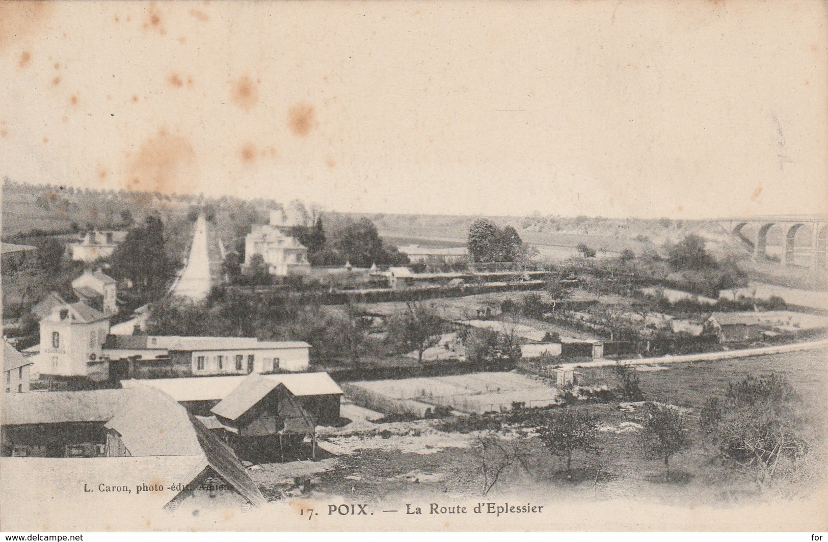 Somme : POIX : La Route D'eplessier - Poix-de-Picardie