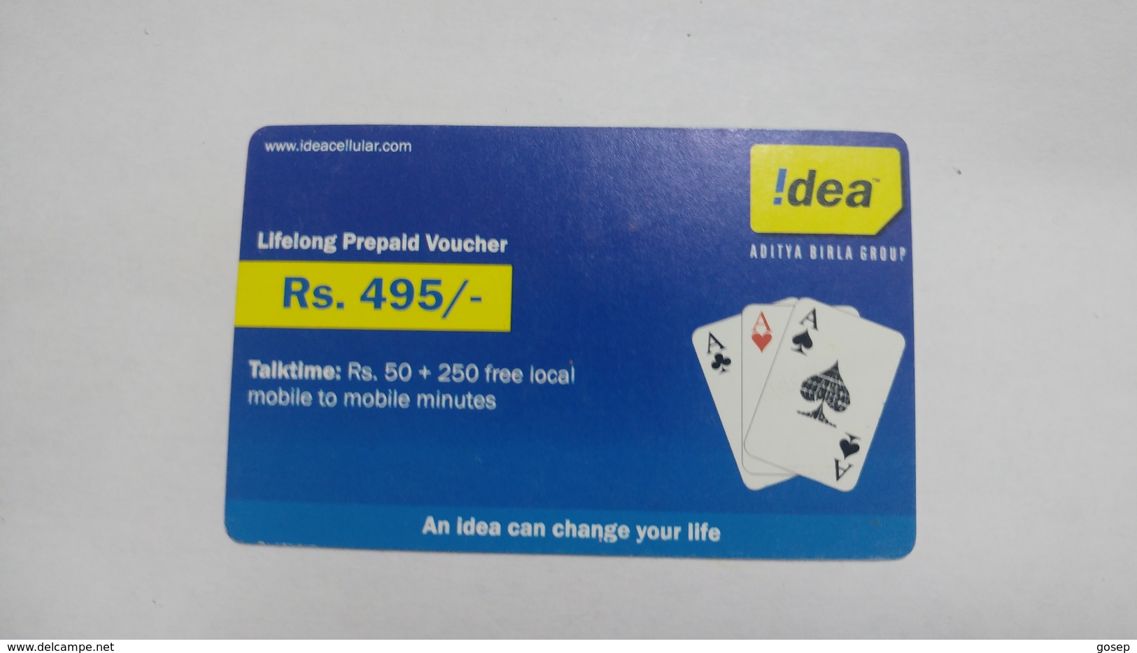 India-idea-sample Card-(36e)-(rs.495)-()-sample Card+1 Card Prepiad Free - Inde