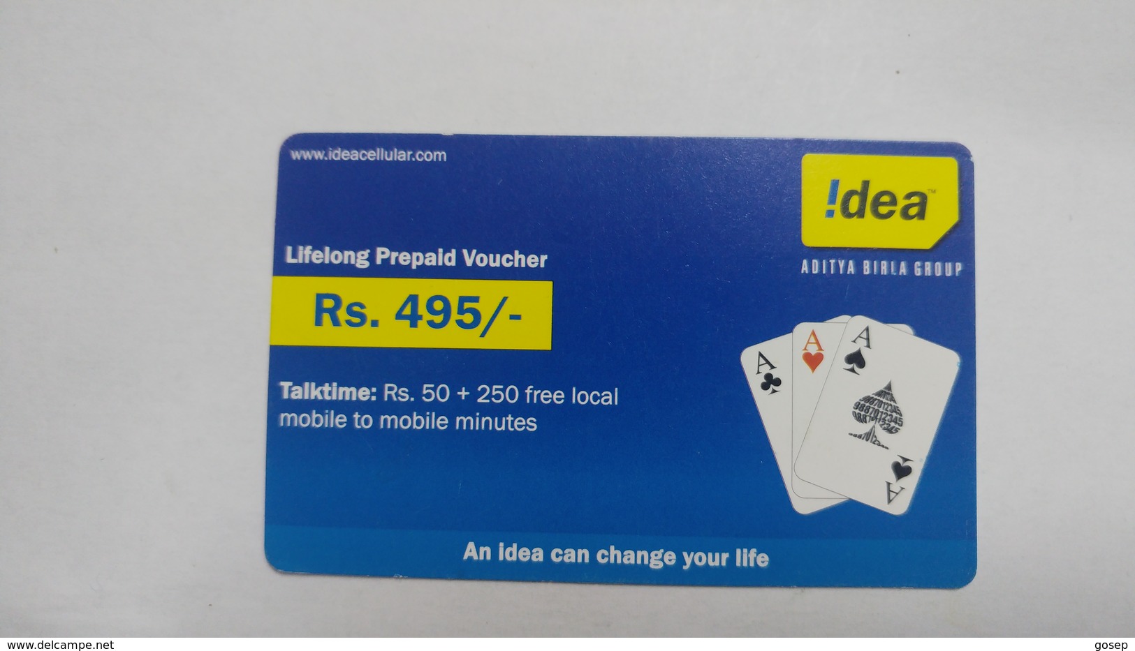 India-idea-sample Card-(36e)-(rs.495)-()-sample Card+1 Card Prepiad Free - Inde