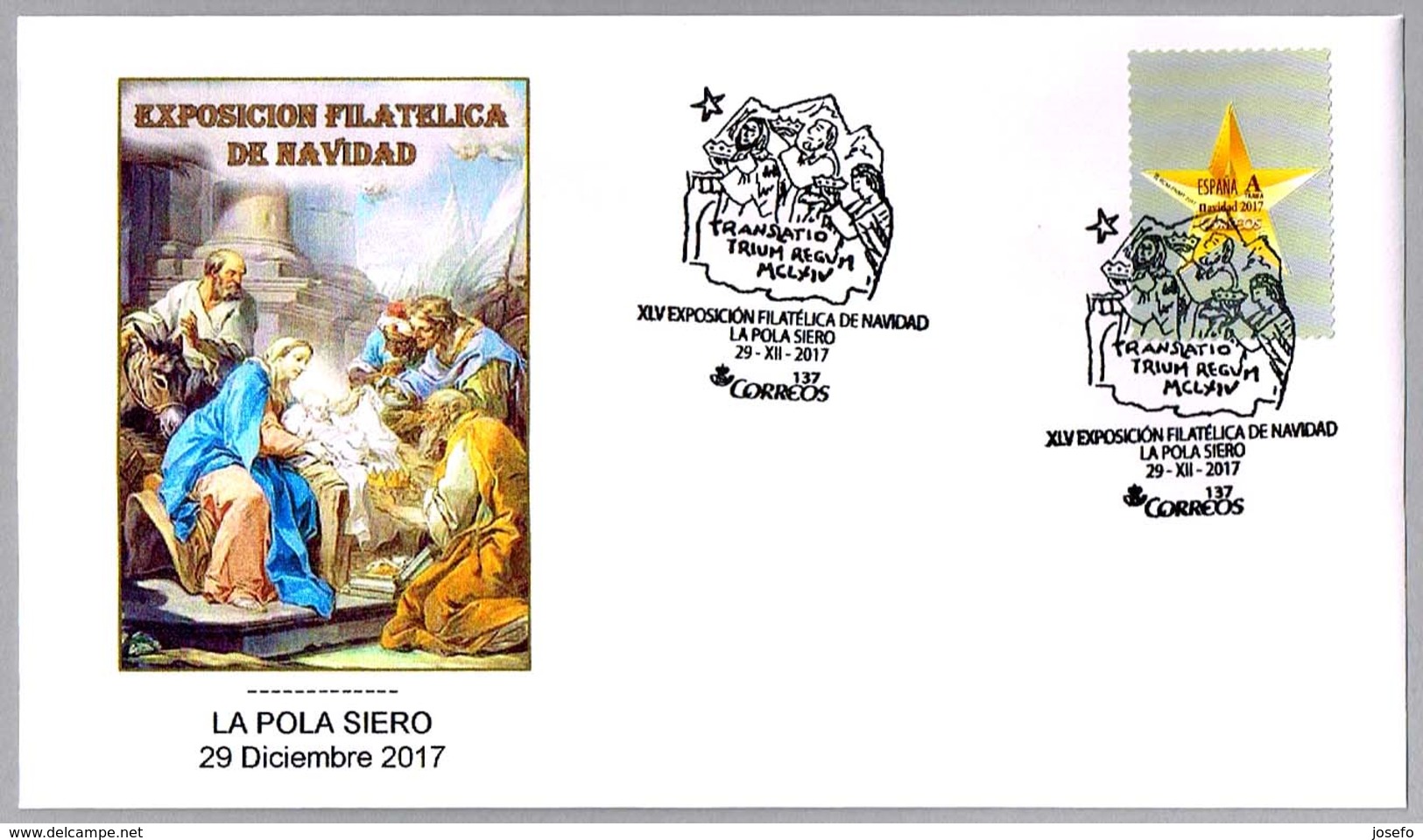 EXPOSICION FILATELICA DE NAVIDAD - Christmas. La Pola Siero, Asturias, 2017 - Cristianismo