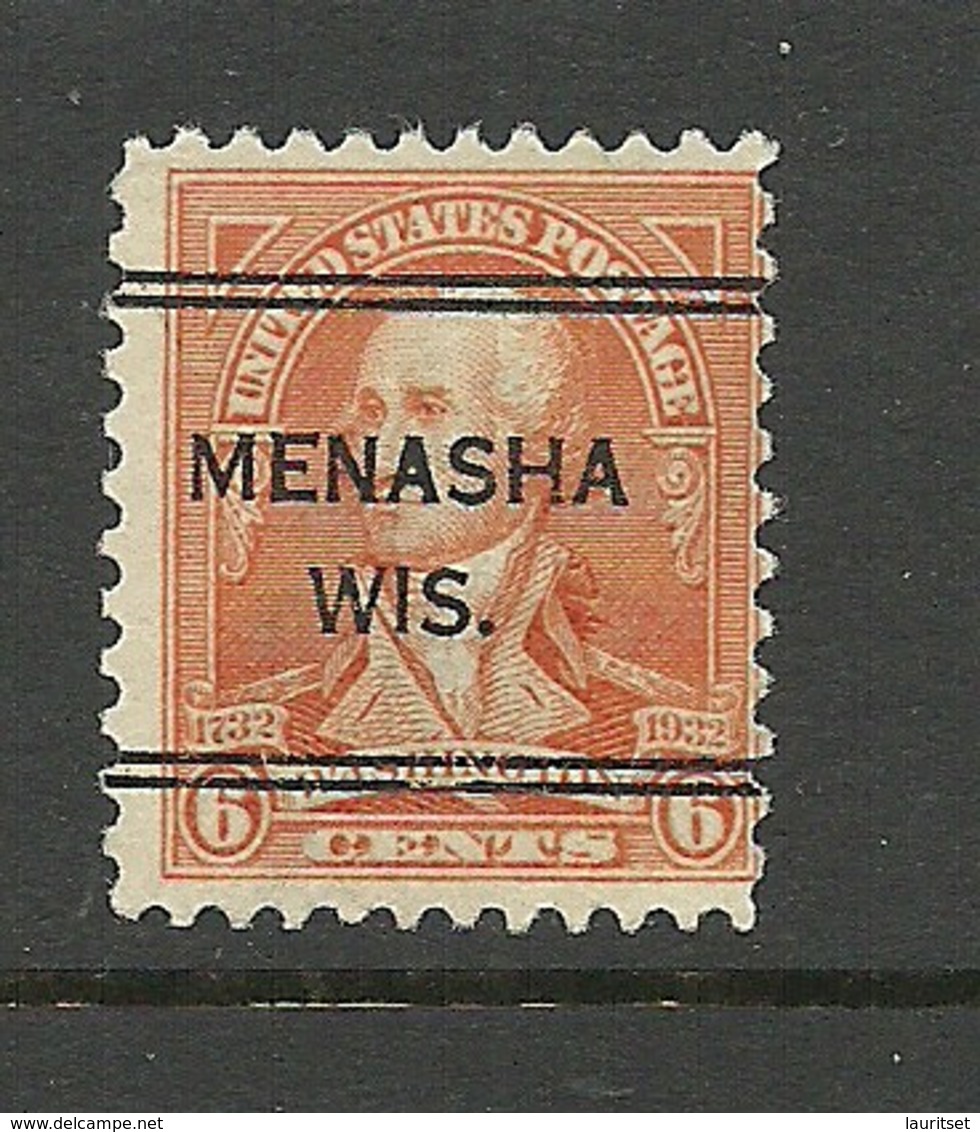 USA 1932 MENASHA Wis. Pre-cancel J. Trumbull - Precancels