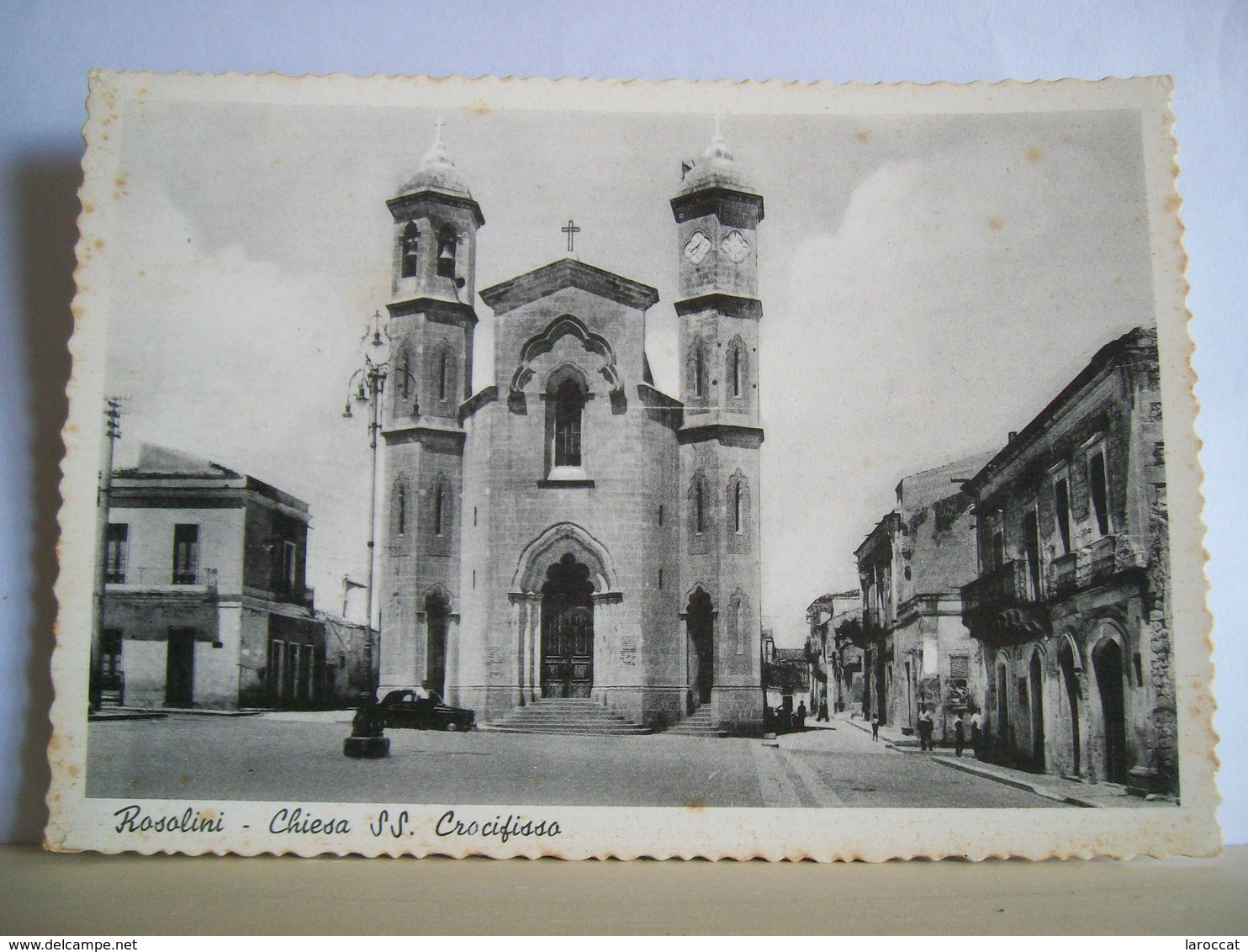 1965 - Siracusa - Rosolini - Chiesa SS. Crocifisso - Via G. Meli - Animata - Cartolina D'epoca - Chiese E Conventi