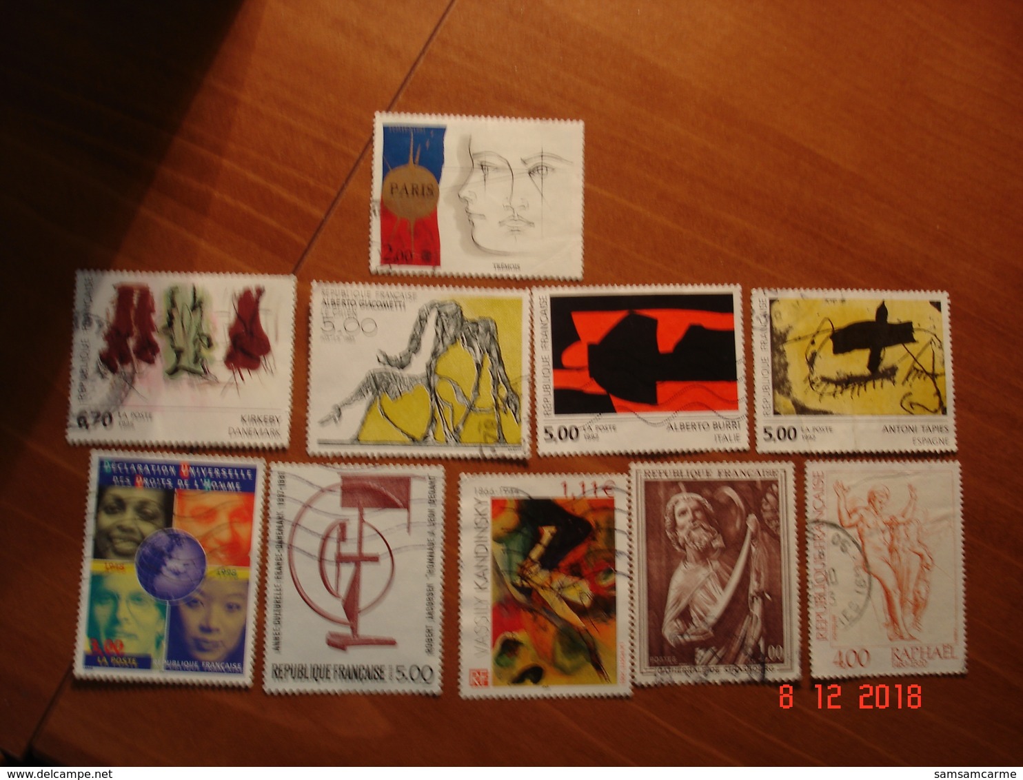 FRANCE  OBLITERES TOUTES PERIODES    10 TABLEAUX DIFFERENTS - Collections (sans Albums)