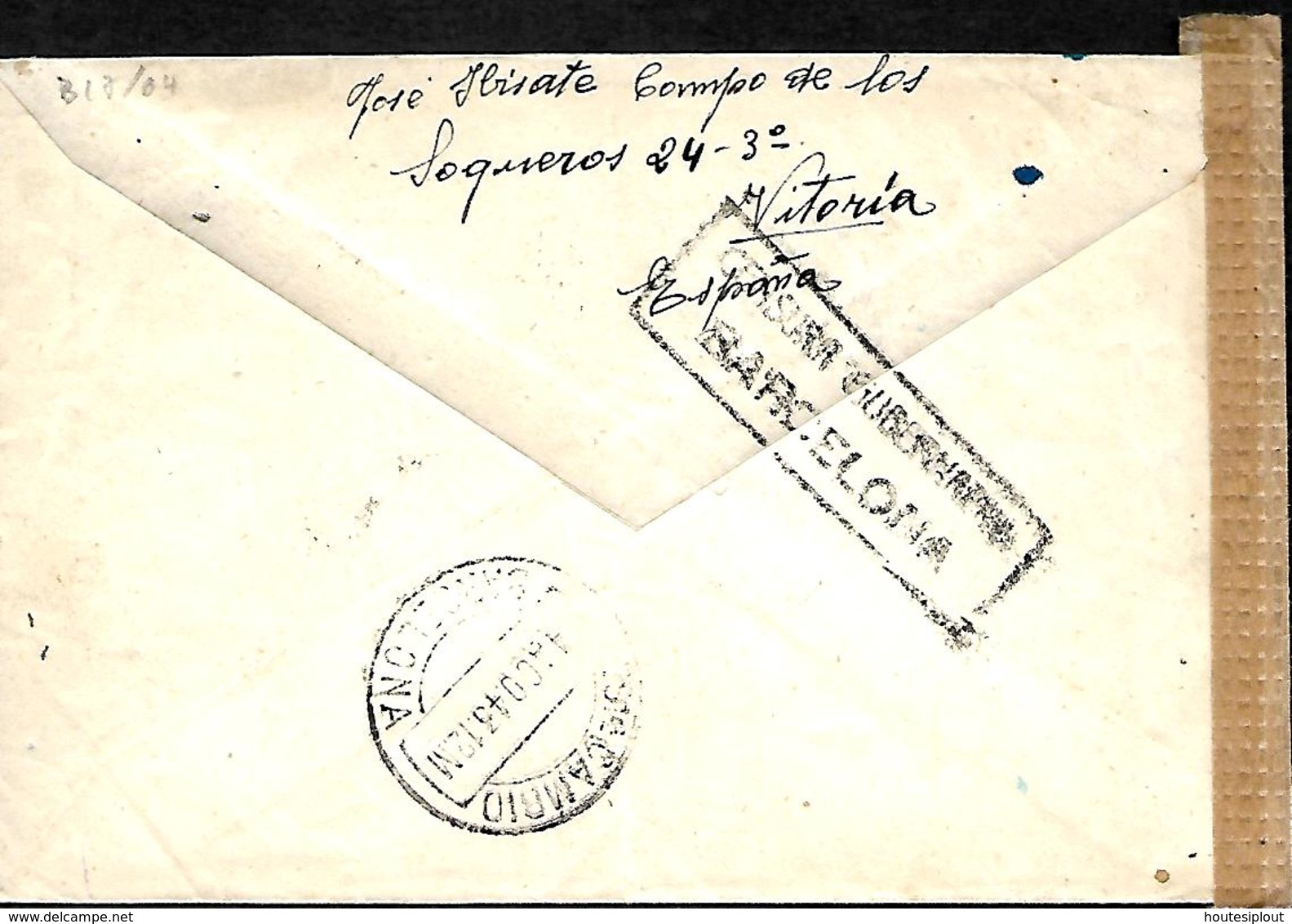L. Rec.  Vitoria > Bressoux (Belgique) 1944  Censures Espagnole Et Allemande - Lettres & Documents
