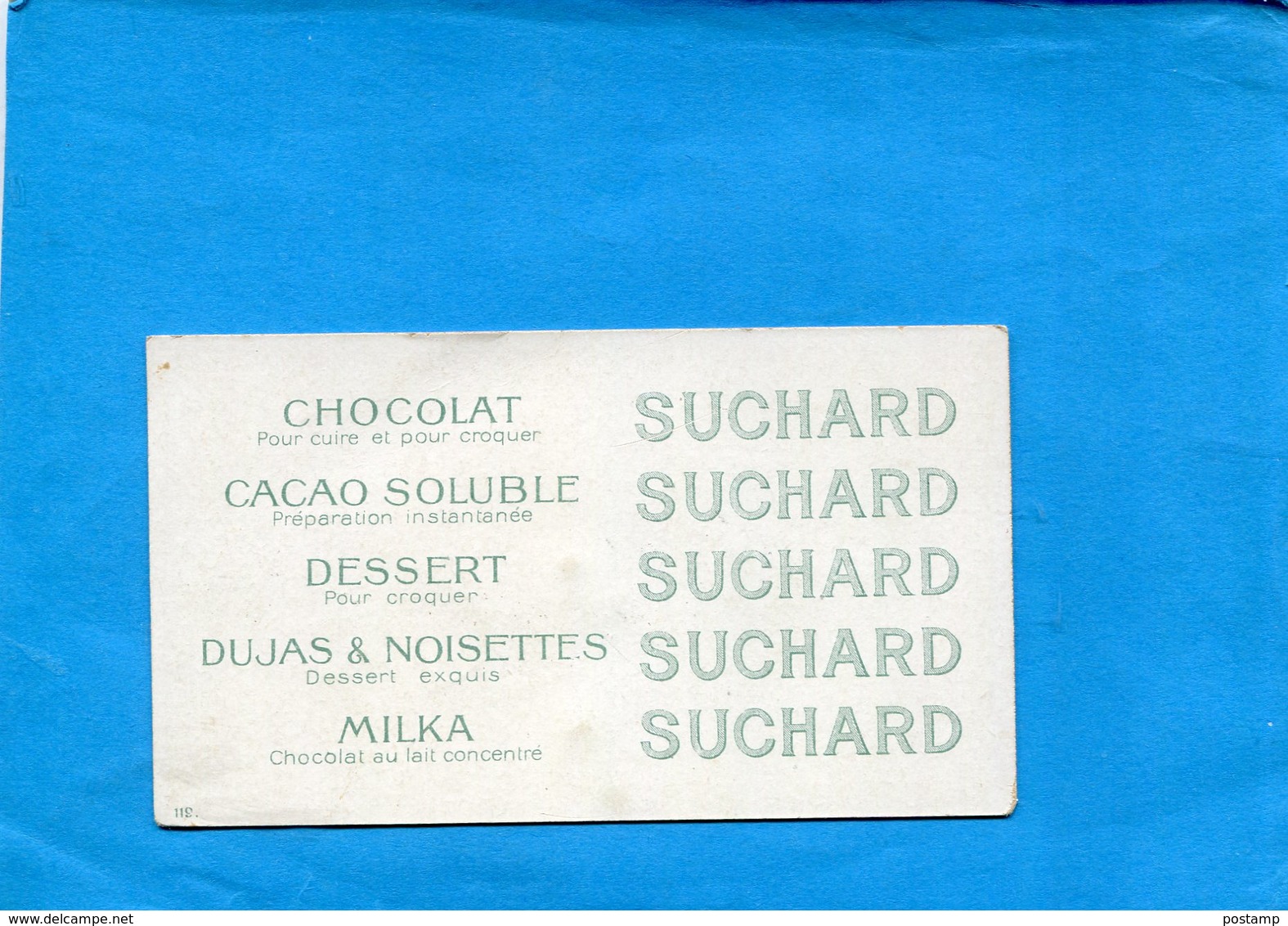 -CHROMO-Chocolat "SUCHARD"-quai Avec Train Et Bateaux Années 1900 - Suchard