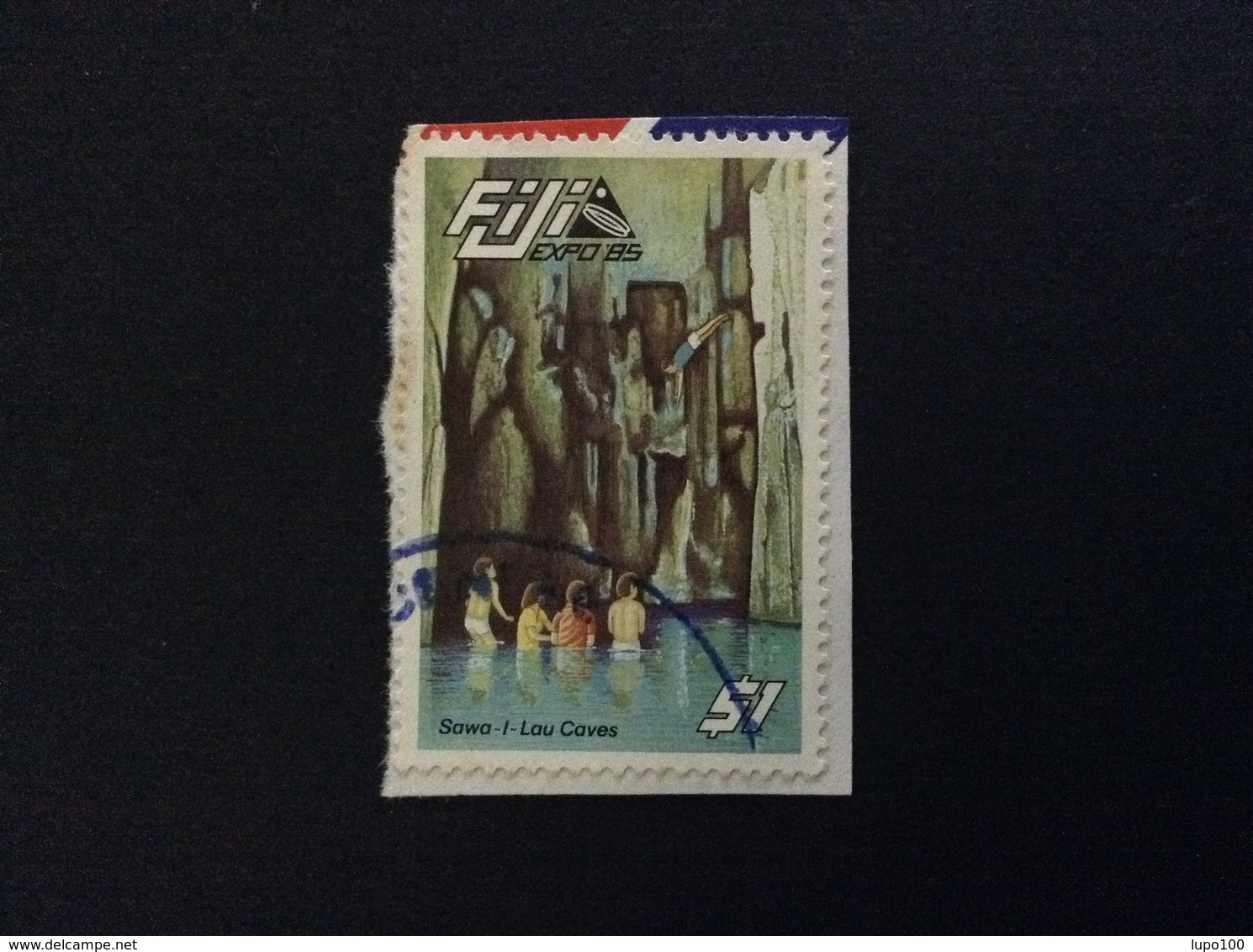 1985 FIJI SAWA I LAU CAVES 1 $ FRANCOBOLLO USATO STAMP USED - Fidji (1970-...)